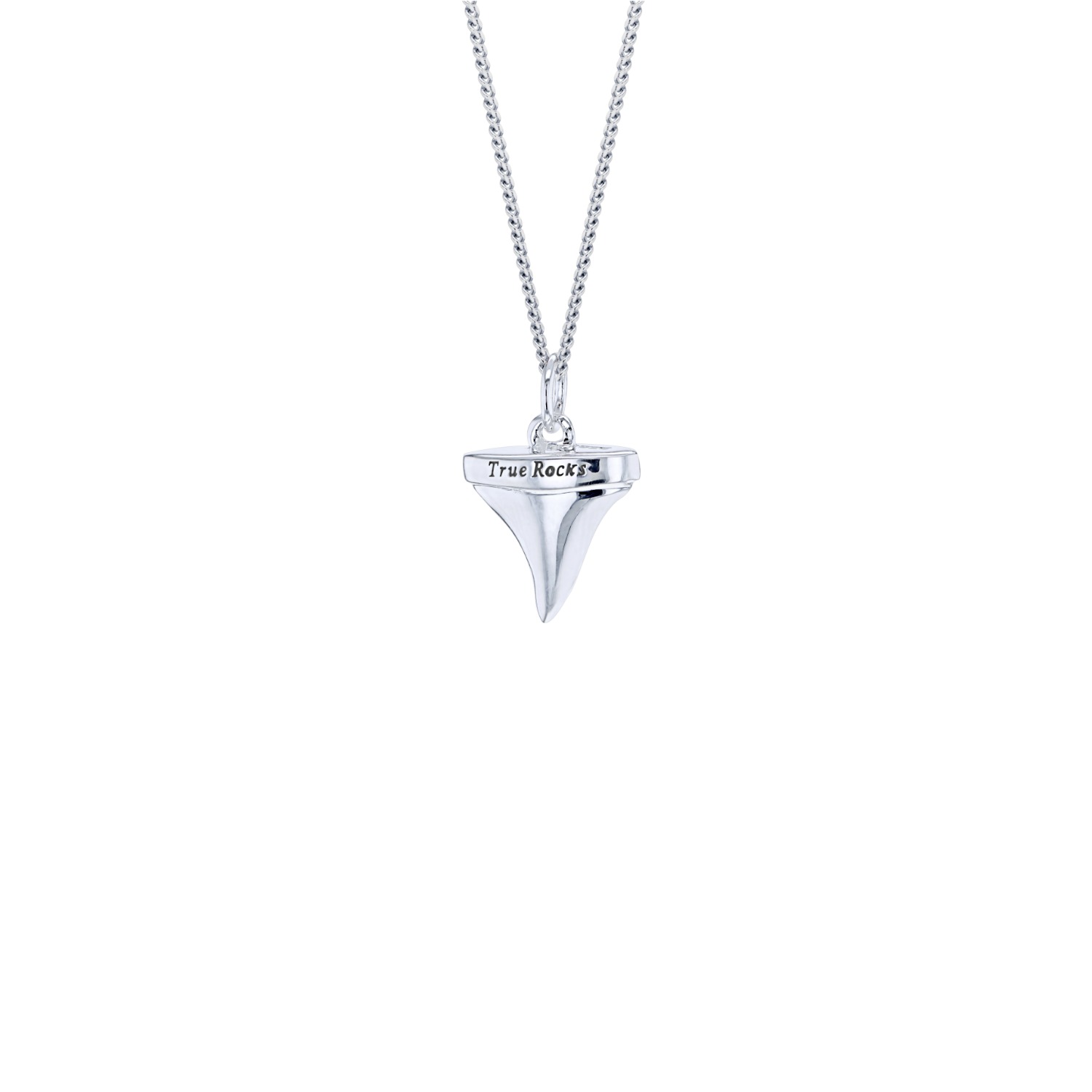 True Rocks Women's Sterling Silver Mini Sharks Tooth Pendant In Metallic