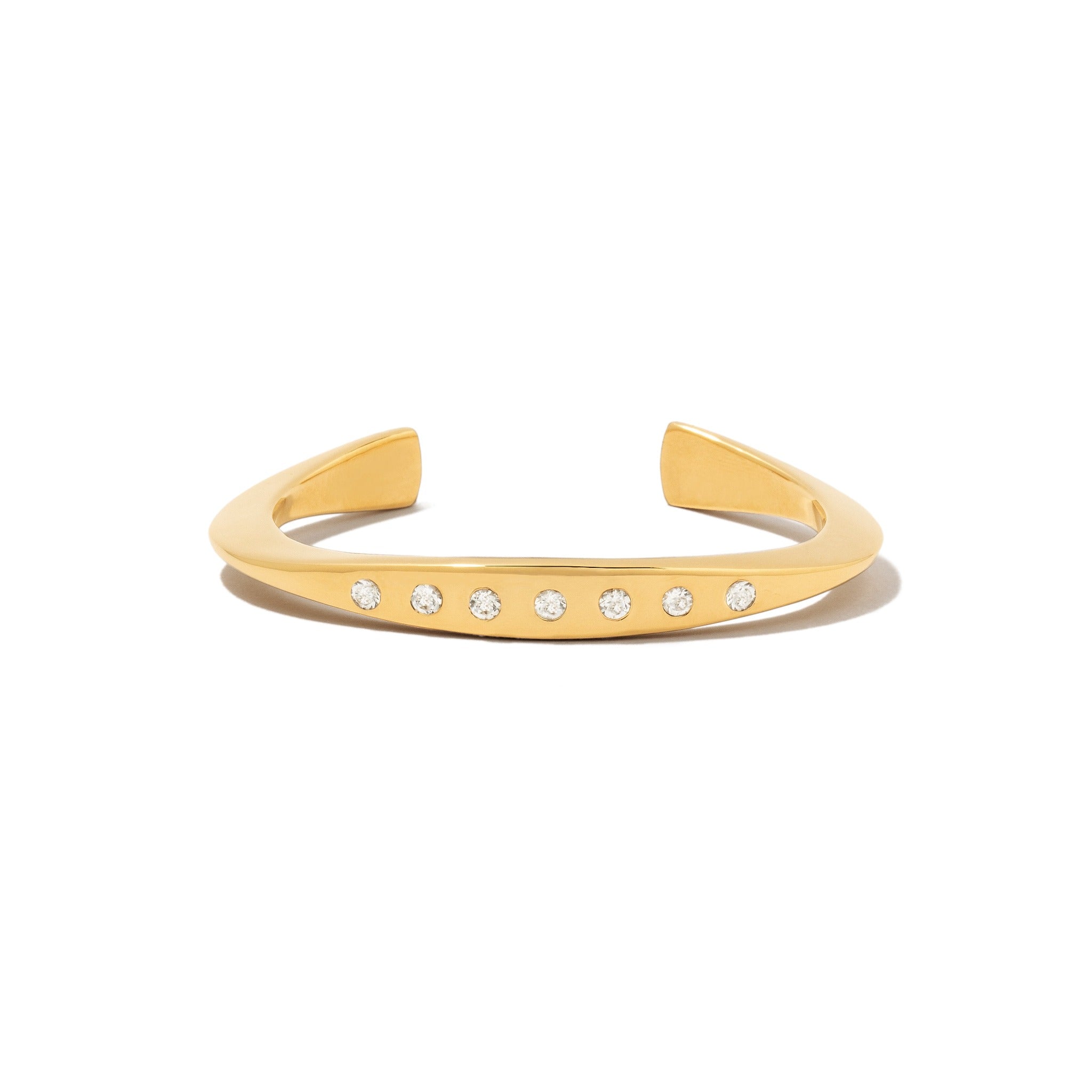 Women’s Gold Ellsworth Cuff With White Topaz Minnie Lane