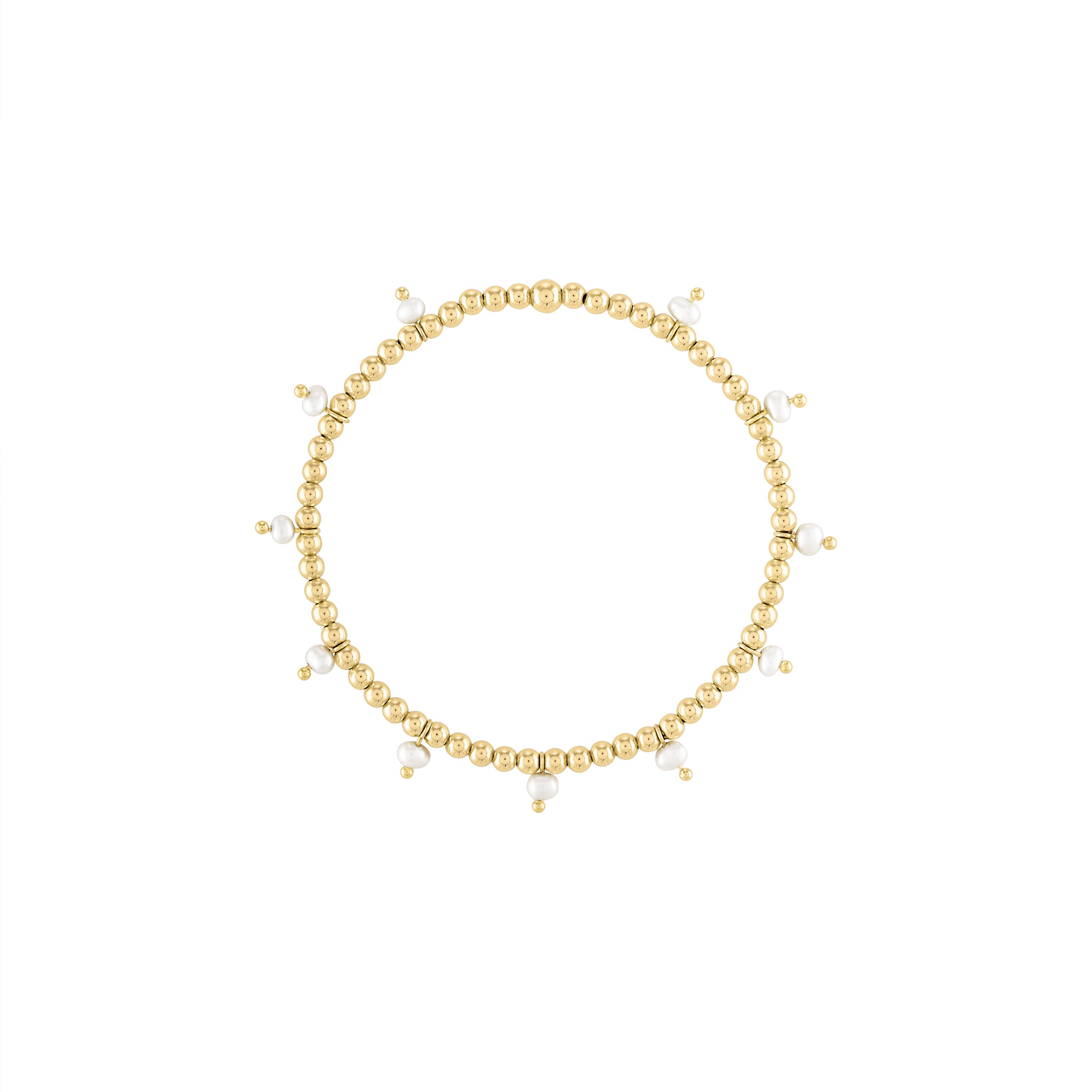 Shop Olivia Le Women's Gold Perla Charm Bracelet