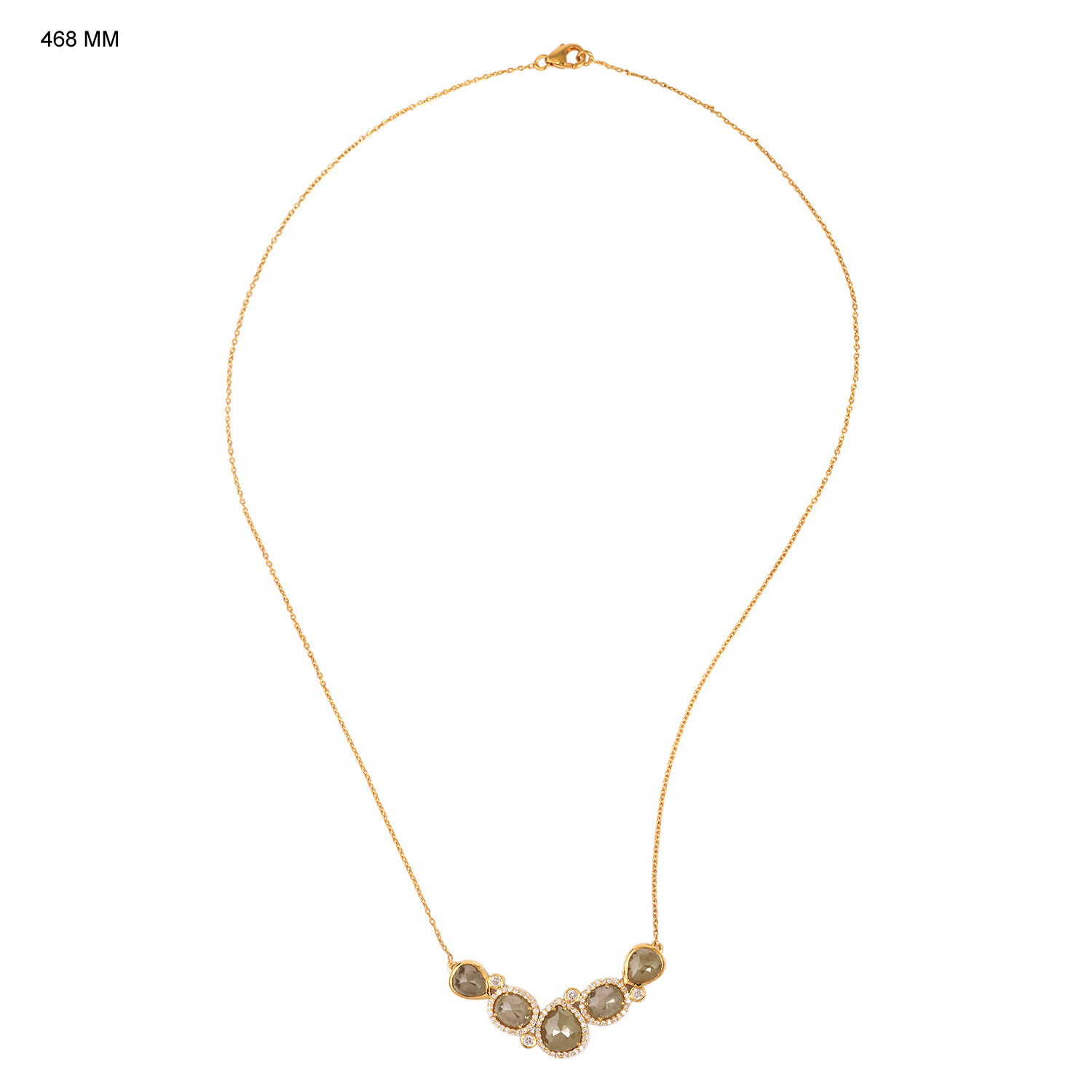 Artisan Women's White / Gold / Brown 18k Yellow Gold Natural Ice Diamond Choker Necklace In Gold