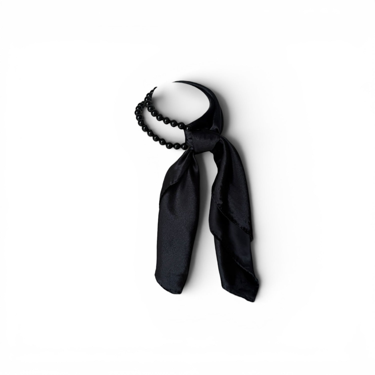 Women's Black Noir Scarf Necklace | A'miss