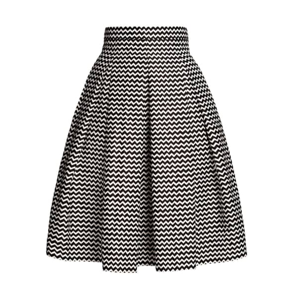 Rumour London Ravello Chevron Midi Skirt In Midi