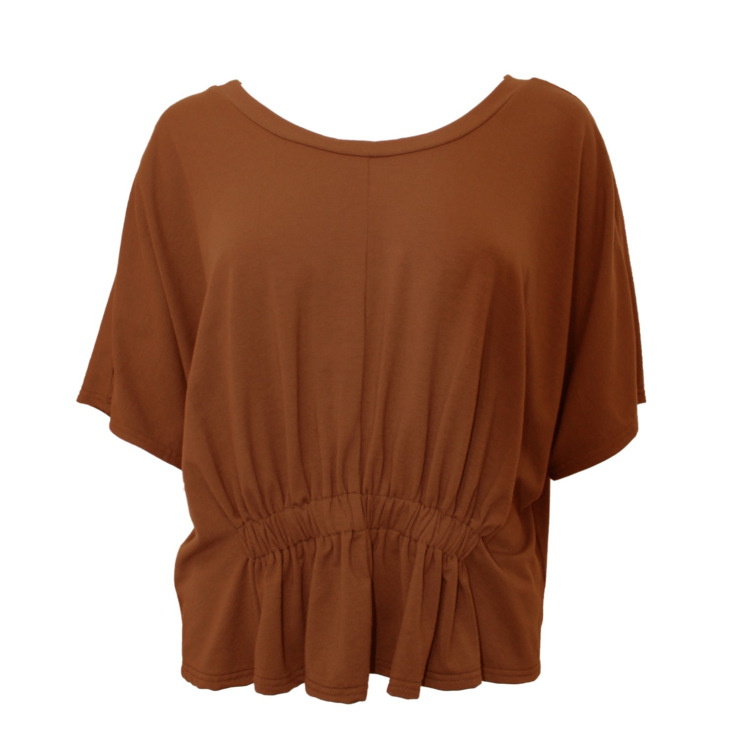 Joeleen Torvick Women's Yellow / Orange Gathered Reversible Tee - Rust In Yellow/orange