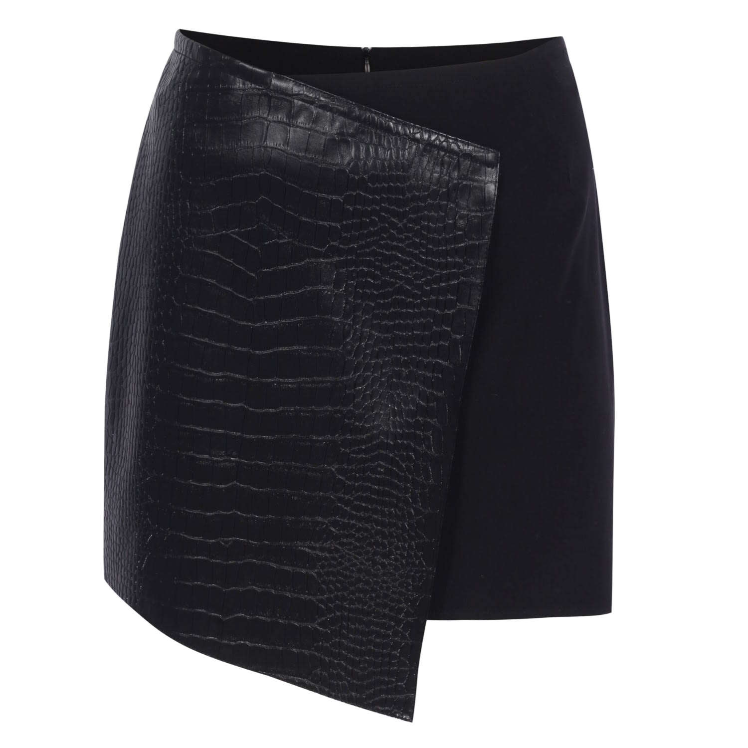 Mirimalist Women's Piton Black Mini Skirt In Black