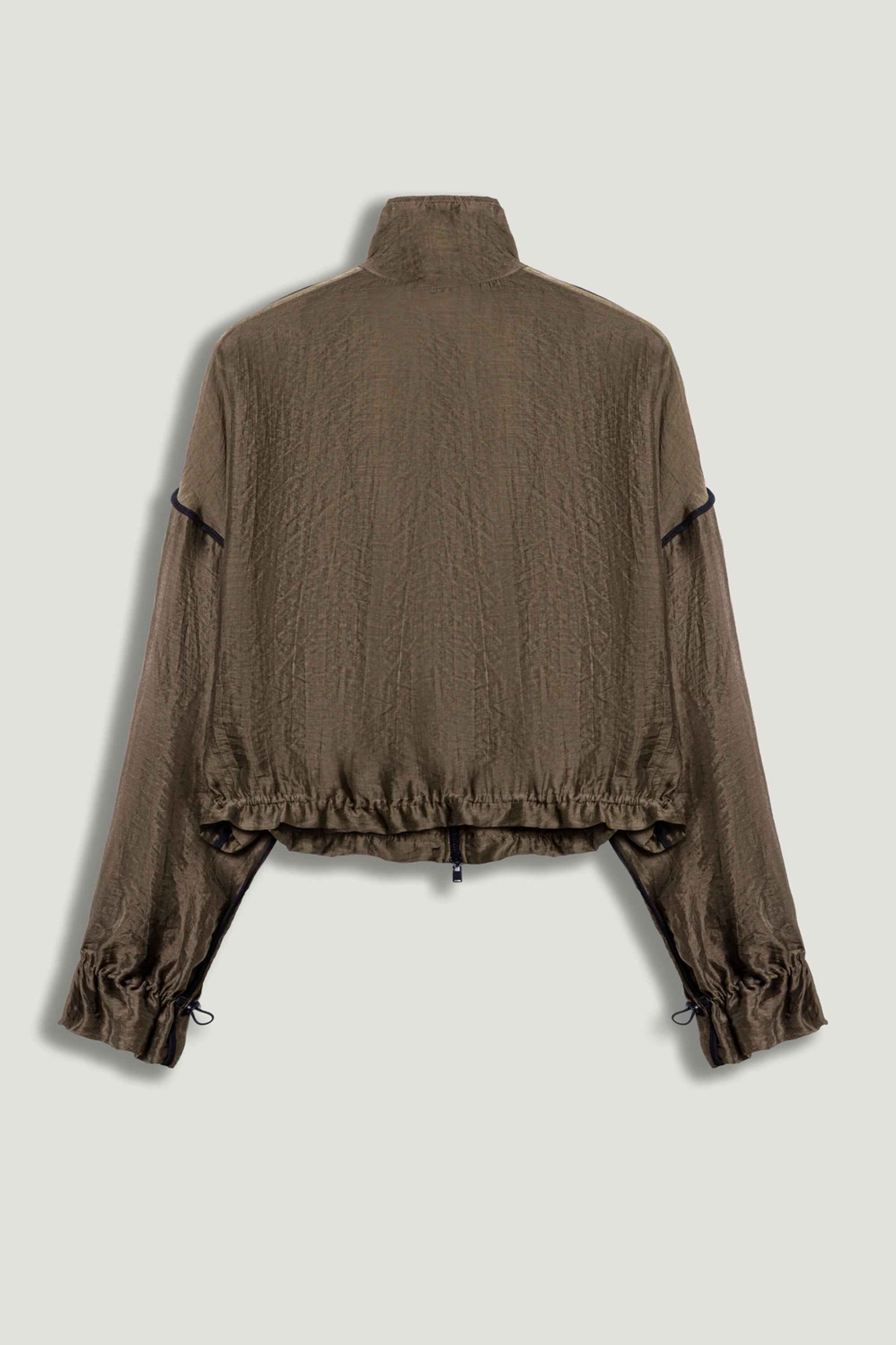 CLORE＋　クロレ　Airy Soft-Sheer Blouson Sheer Zip-Front Jacket | NOCTURNE | Wolf & Badger