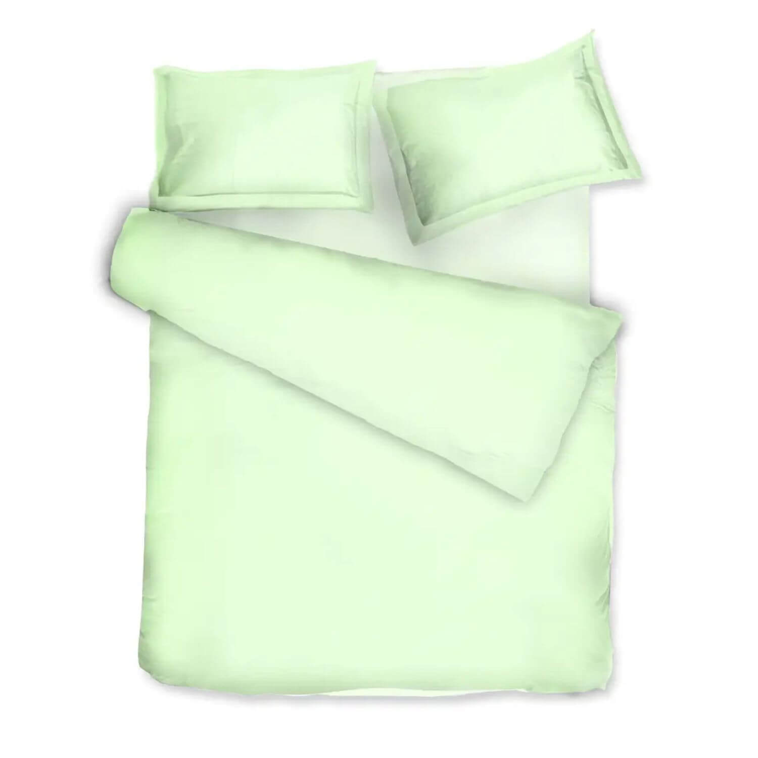 Decoflux Home Cotton Bedding Set Sweet Lime Green Uk King, Us Queen In Green