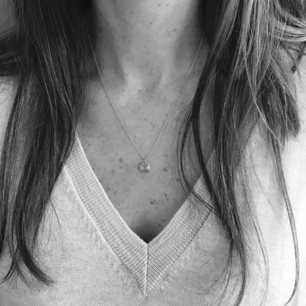 Auree Jewellery Brooklyn Gold Vermeil & Aqua Chalcedony Necklace