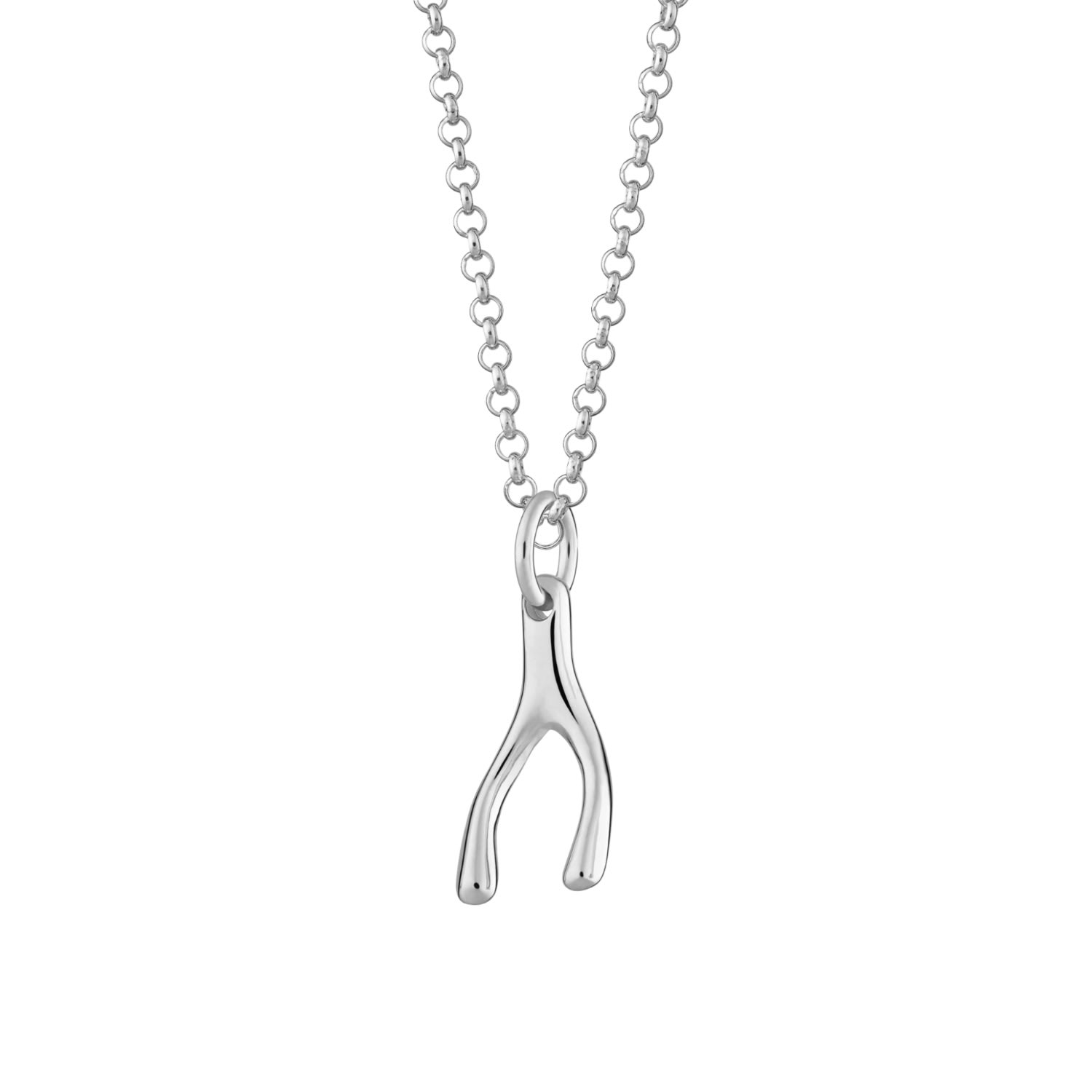 Women’s Sterling Silver Wishbone Necklace Lily Charmed