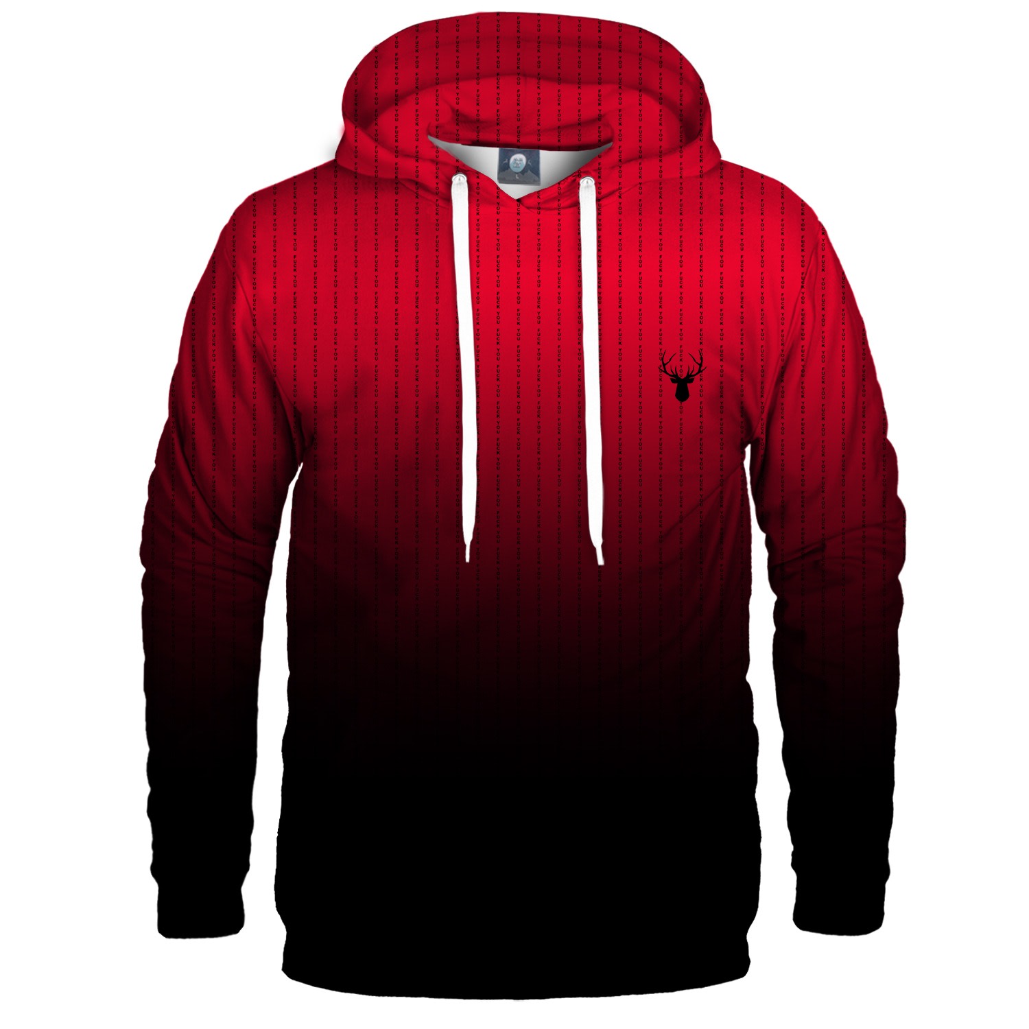 Black / Red Crimson Night Hoodie XXL Aloha from Deer