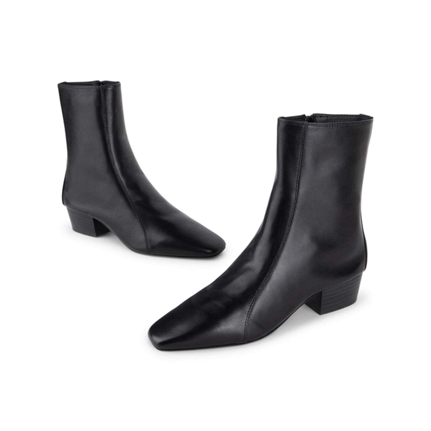 Intentionally Blank Women's Combo Stretch Leather Ankle Boot-black In Multi