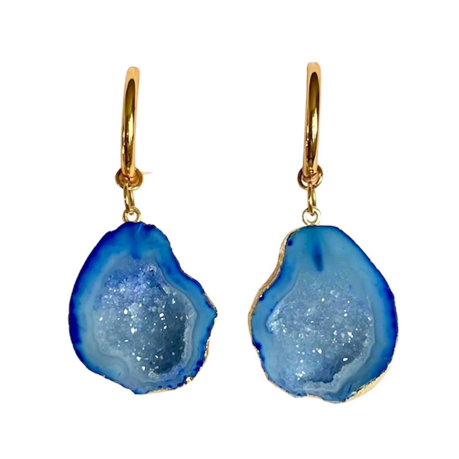 Women’s Hoop Rocks In The Sky Blue Earrings Magpie Rose