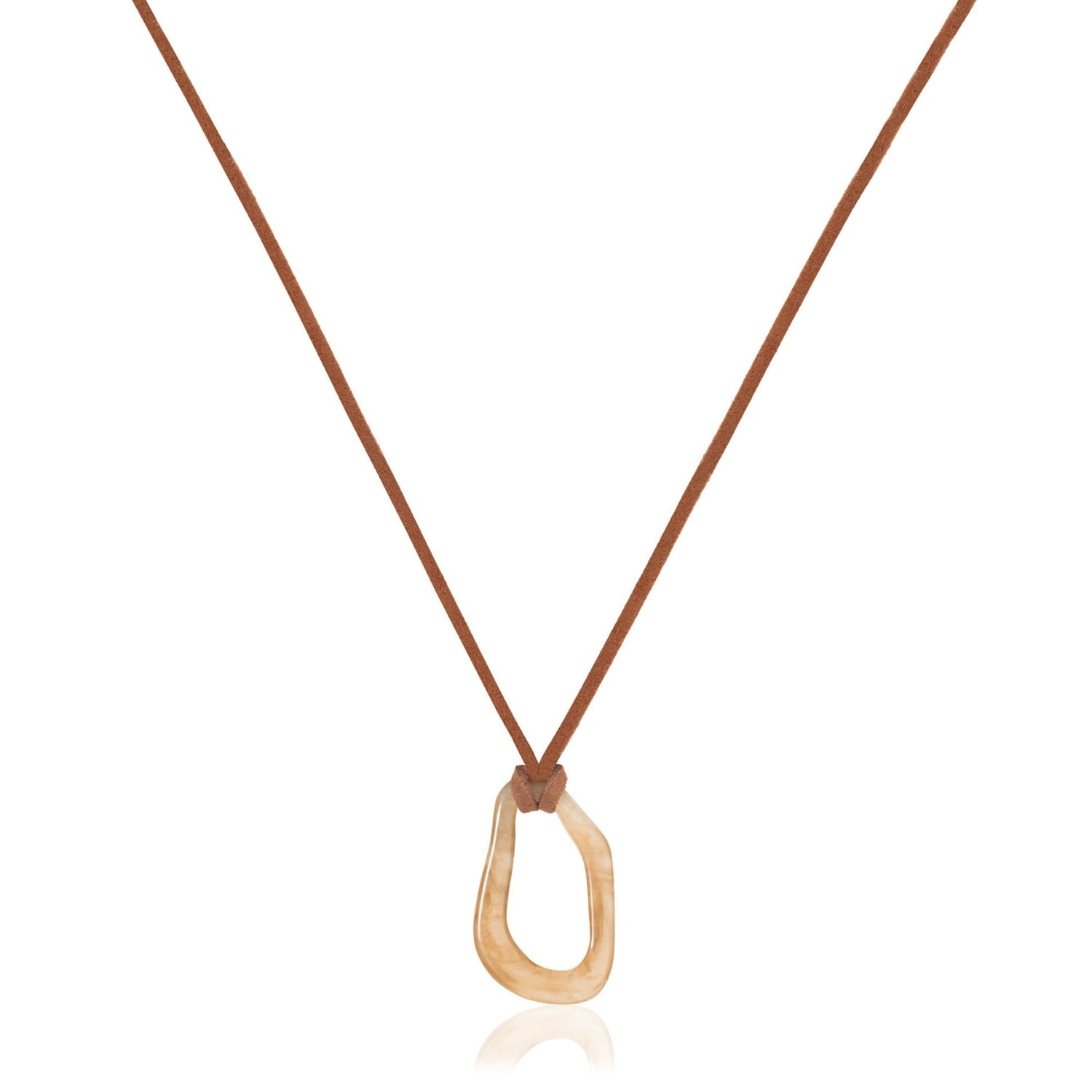 A Weathered Penny Women's Brown / Pink Nyx Necklace - Light Brown In Gold