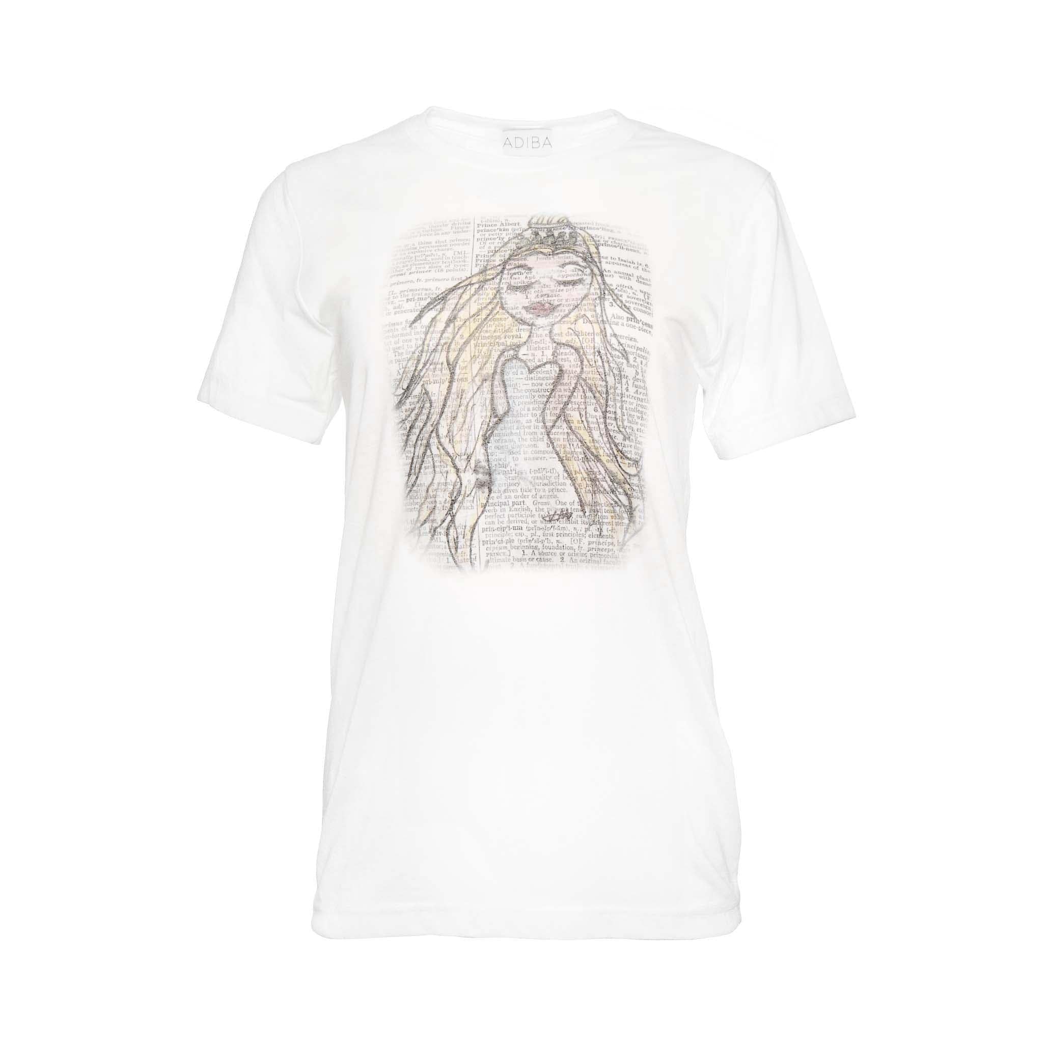 Adiba Women's White Imperfect Princess Long Tee