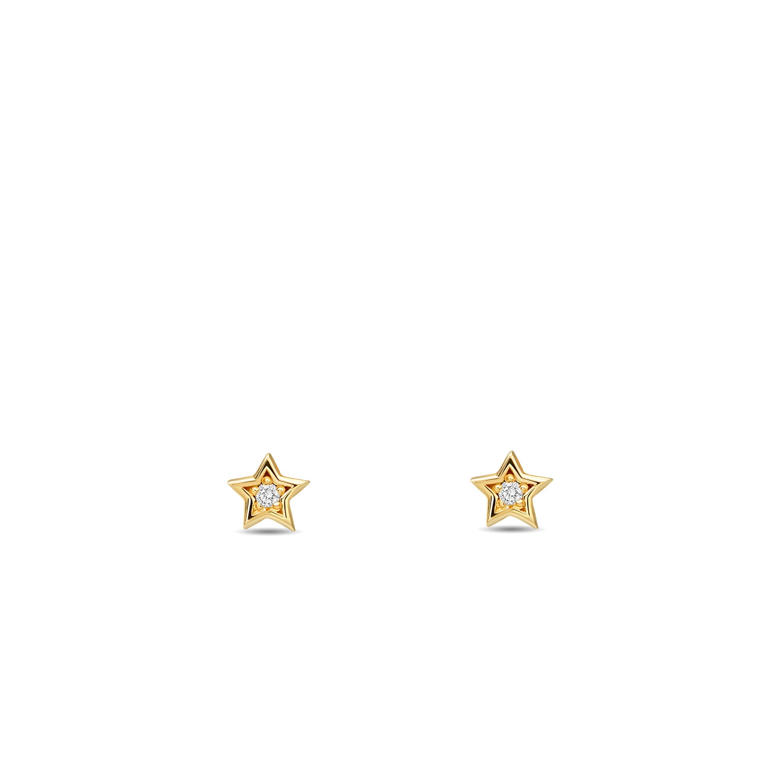 Women’s Diamond Star Stud Earring - 14K Gold & Diamonds Mosuo Jewellery