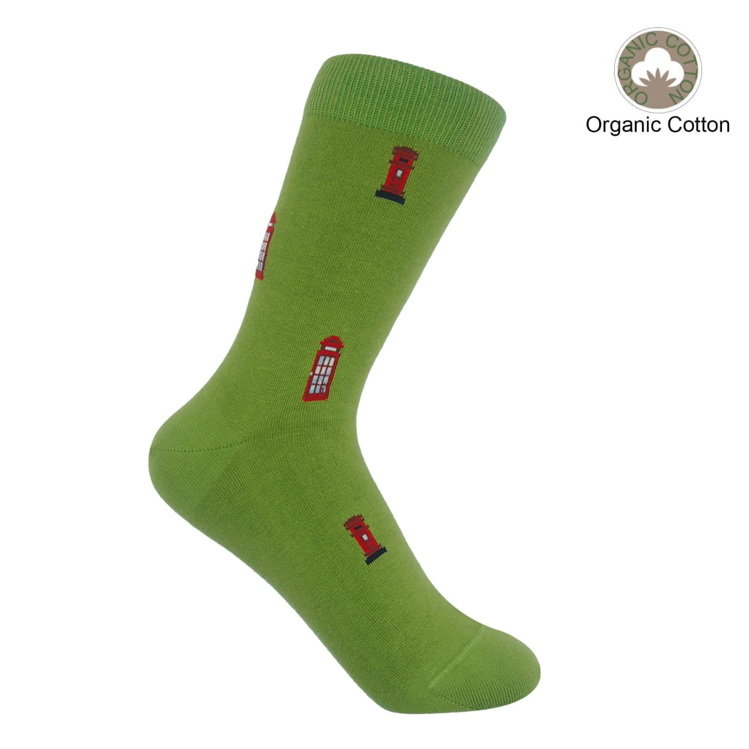 Peper Harow - Made In England Post Box Women's Socks – Green In Green