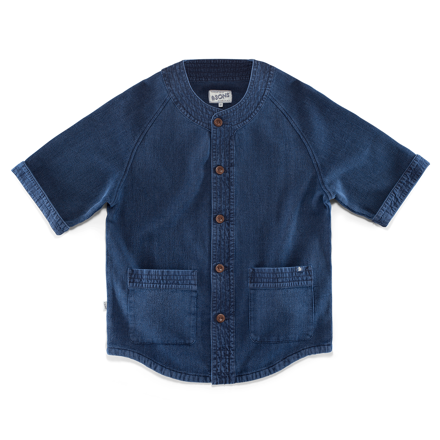 &sons Trading Co Men's Blue Strike Baseball Shirt Indigo
