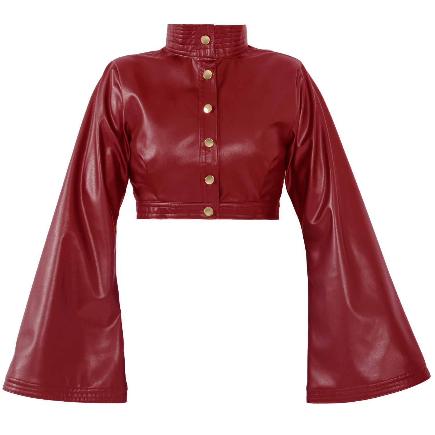 Women’s Hush - Vegan Leather Cropped Jacket Red Xxs Kargede