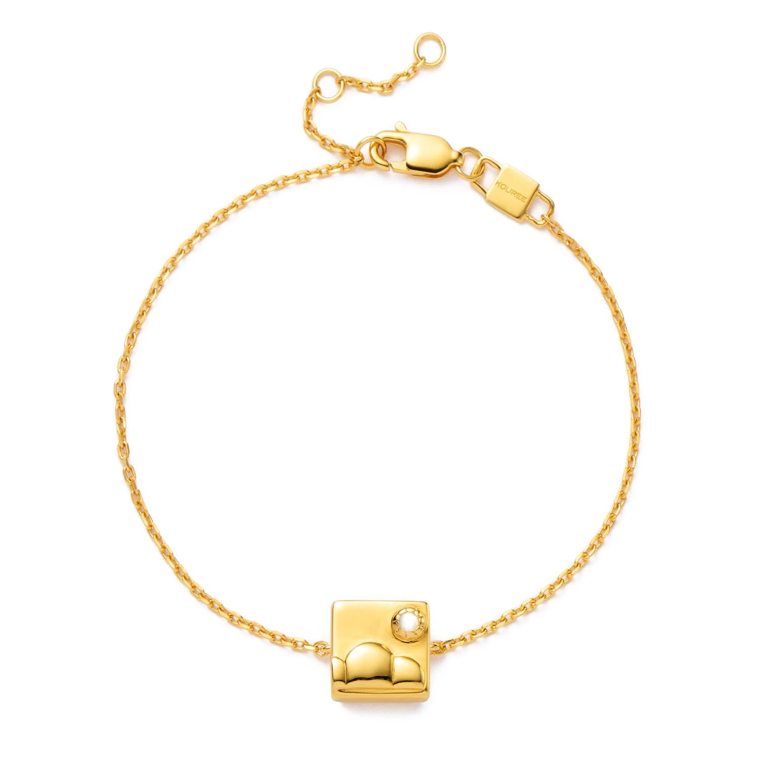 Women&rsquo;s Gold &rsquo;Let It Go Charm&rsquo; Fixed Charm Bracelet | Kouree