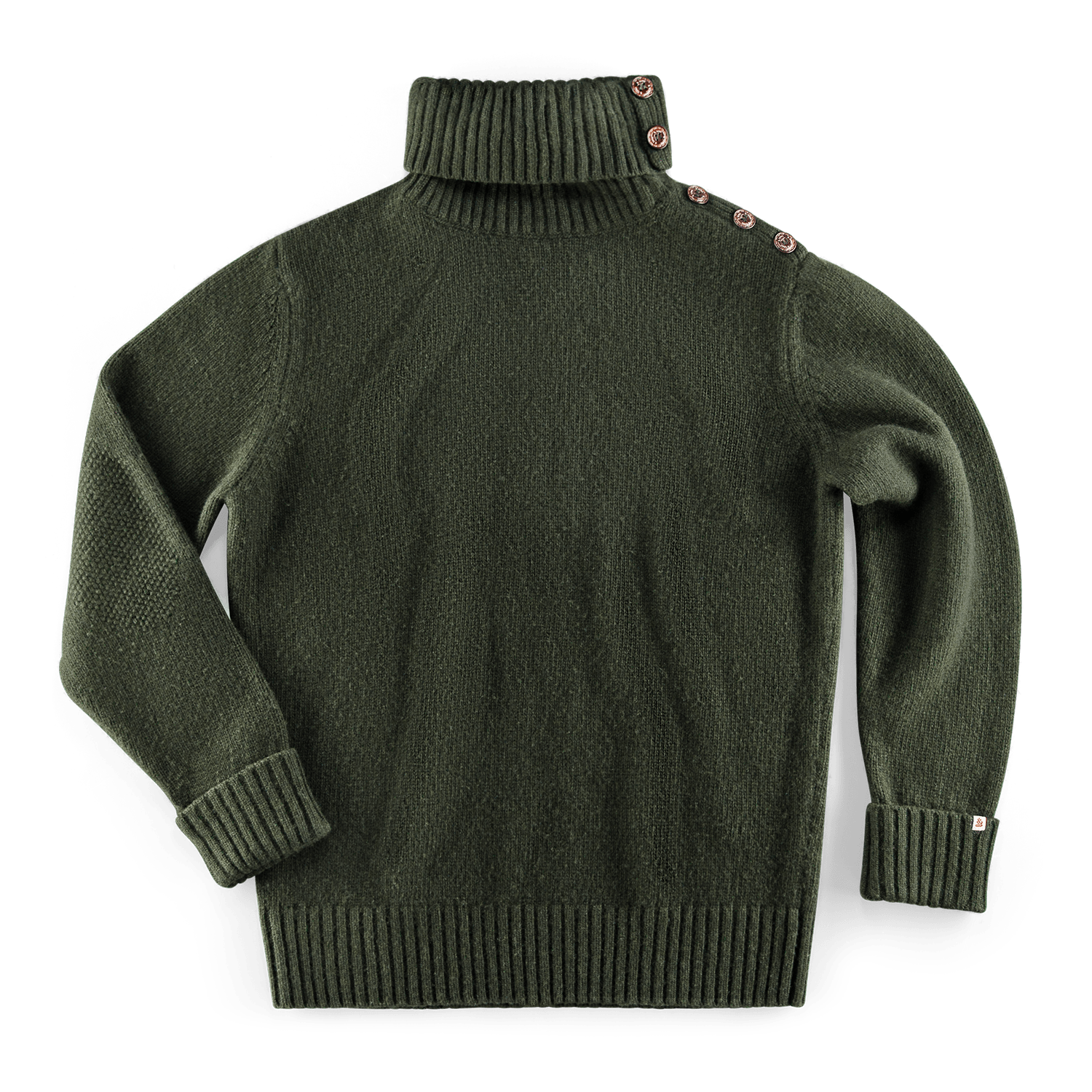 &sons Trading Co Men's Ahab Submariner Rollneck Jumper Moss Green In Green