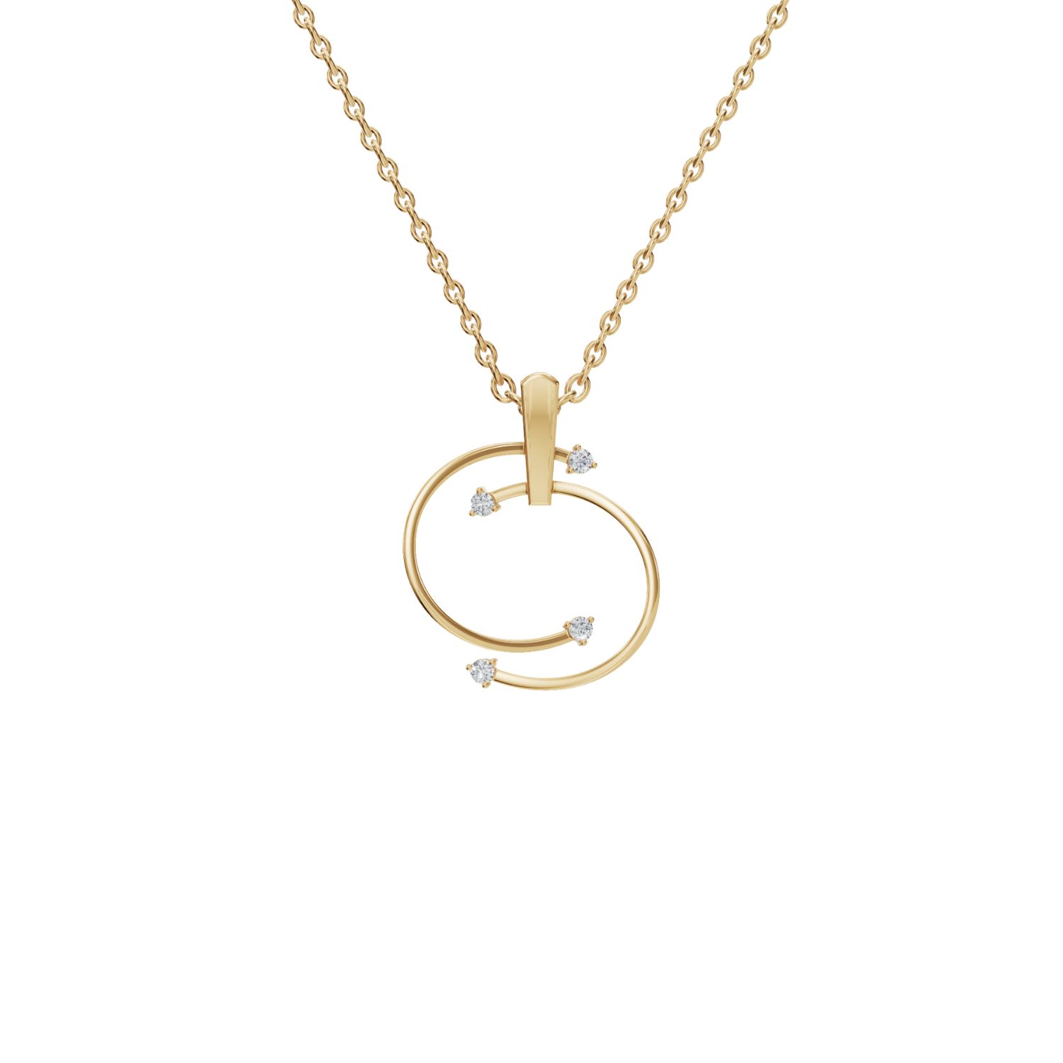 Aya Fine Jewelry Women's White / Yellow / Rose Gold Fourteen Kt Elegant Twin Loop Diamond Necklace