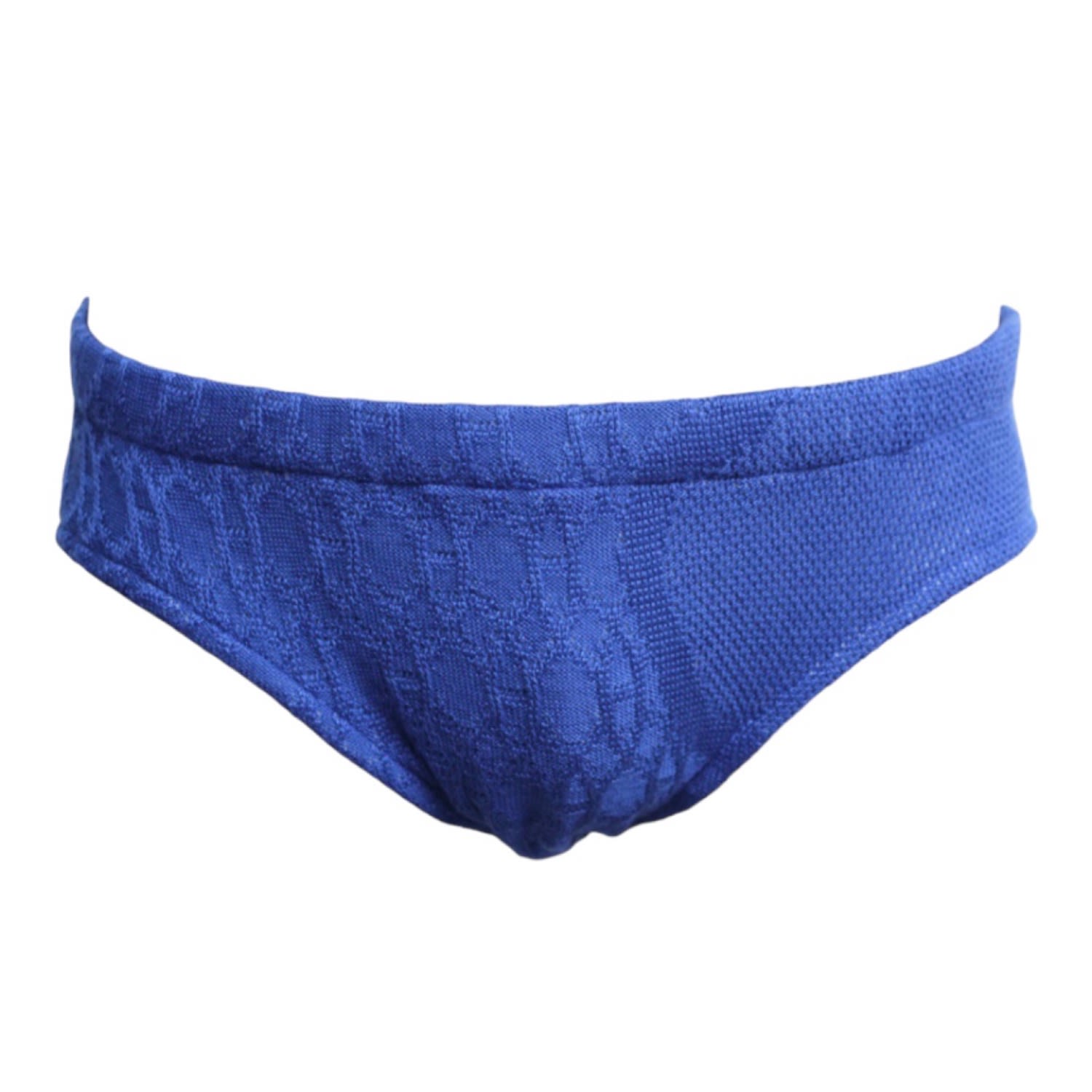 Men’s Oceanus Engraving Swim Brief - Blue Medium Maria Aristidou