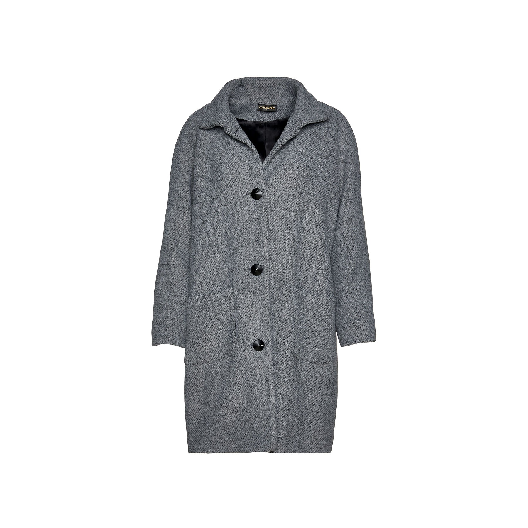 Women's Wool Blend Grey Coat By Conquista Fashion | S