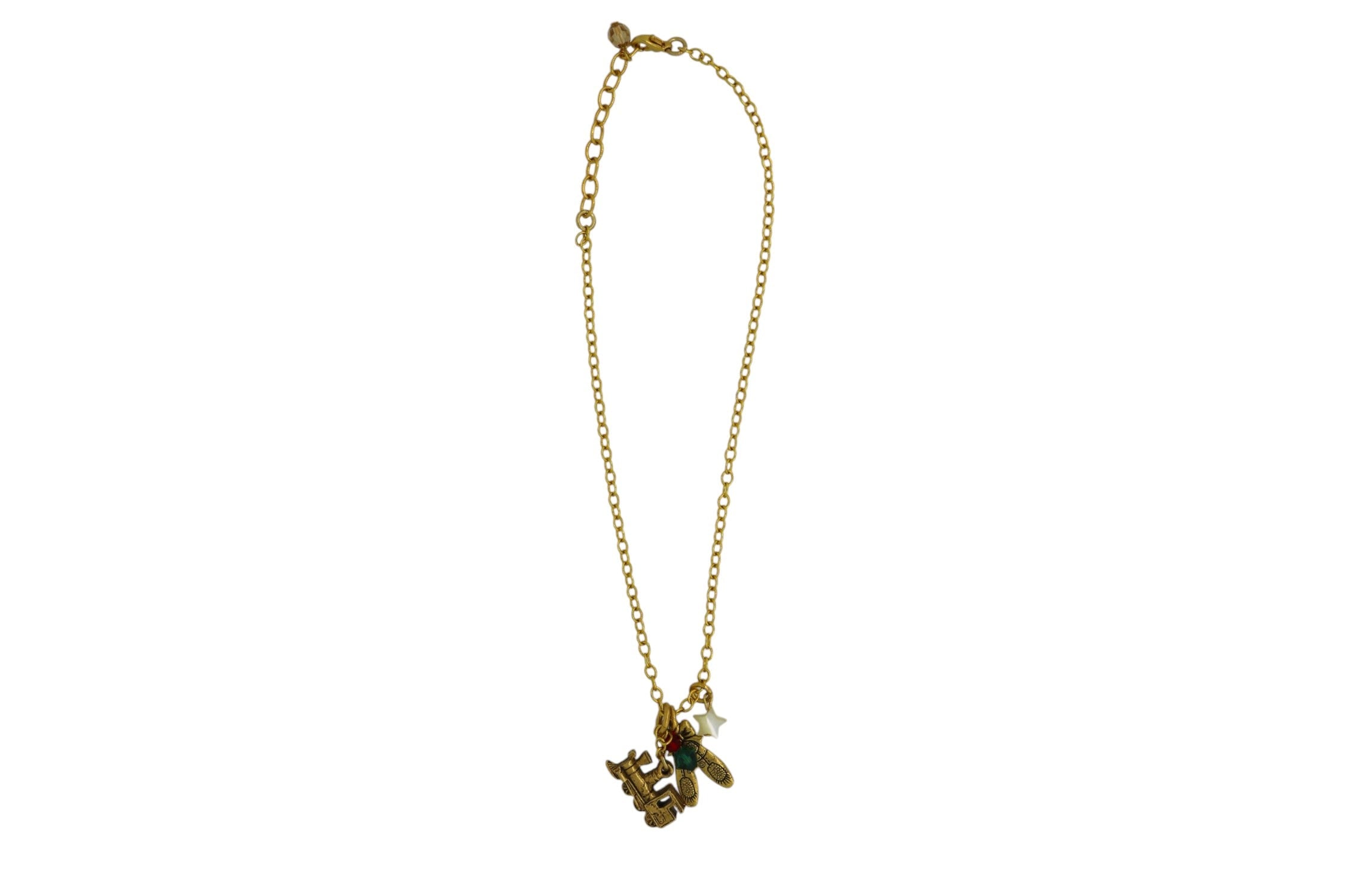 Vickisarge Women's Gold Yuletide Dancing Train Charm Necklace In Gold