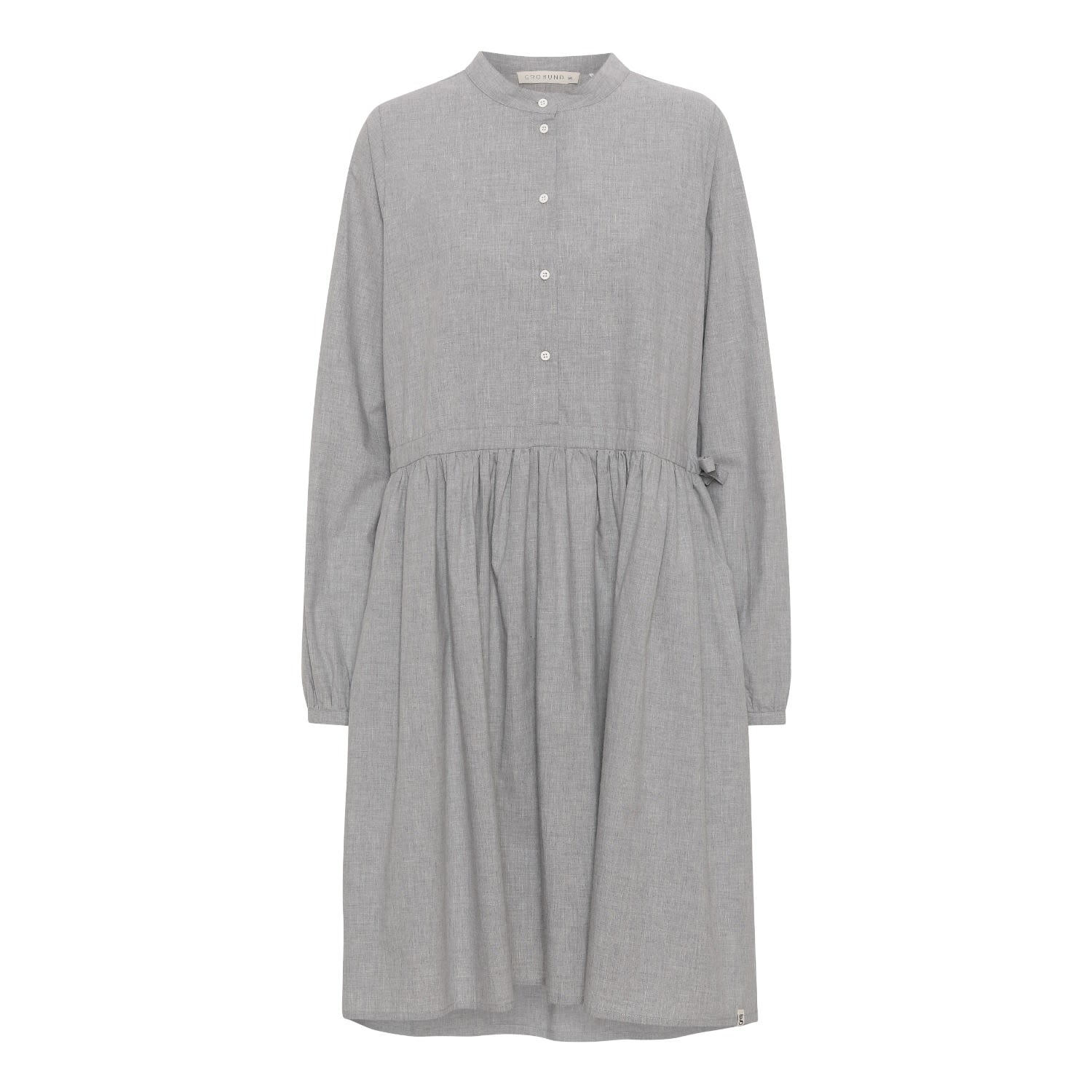 Women's Grey Grobund Sigga Dress - The One With Buttons In Gray Melange | M
