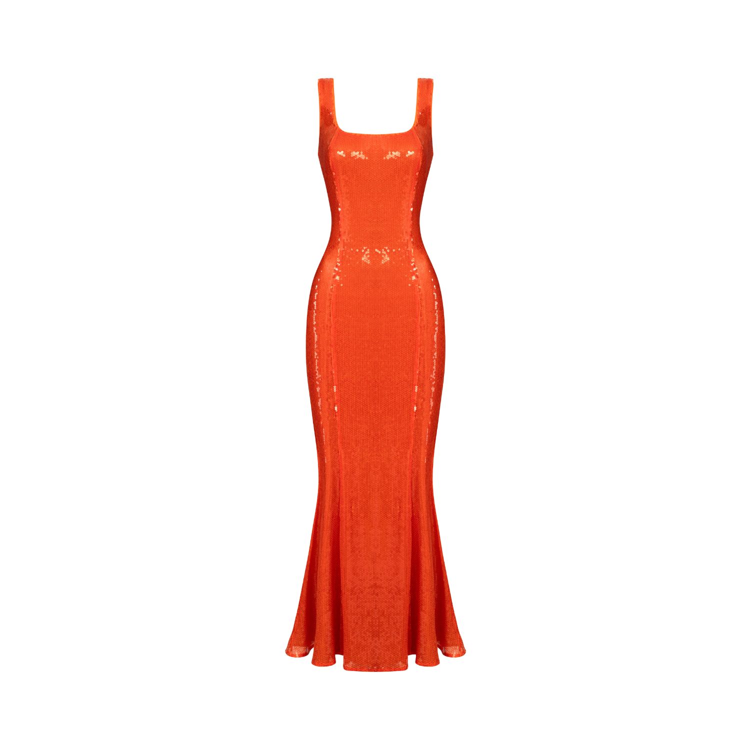 open lace back dress Julia Maxi Dress in Orange main image 1