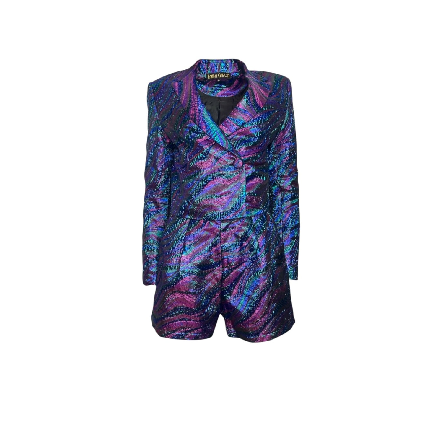 Laura Citron Blue / Green / Purple Hollie Short Suit