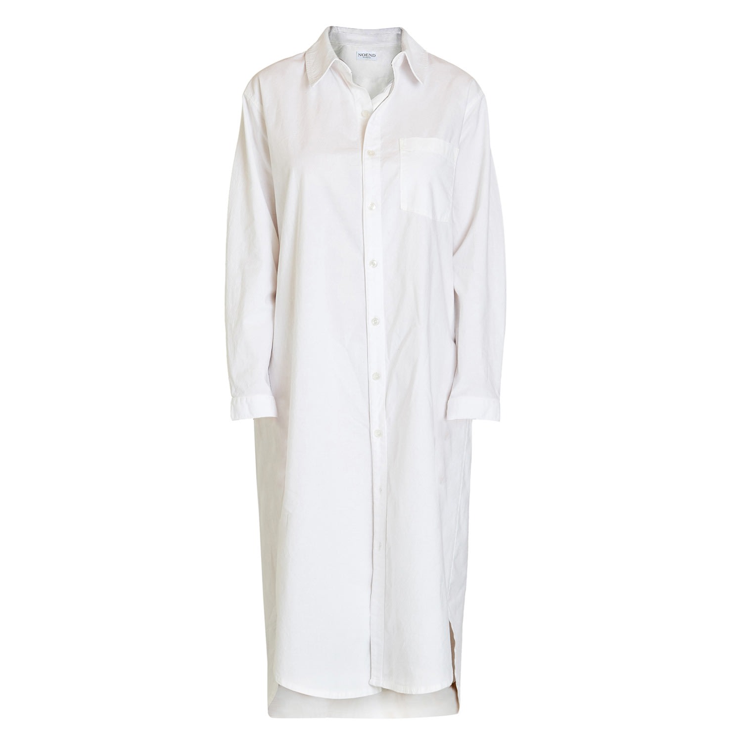 Shop Noend Denim Women's Makenzie Linen Shirt Dress In White