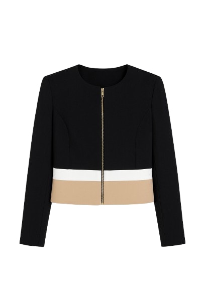 Conquista Women's Black Panel Detail Jacket In Black
