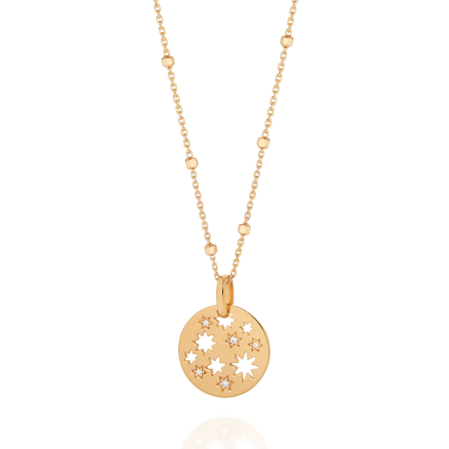 Nellou Jewellery Women's Starry Skies Necklace Gold Plated Sterling Silver