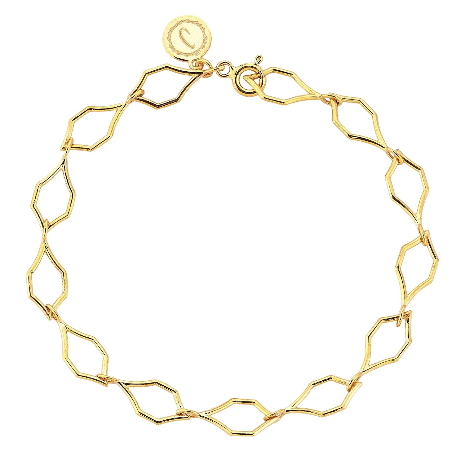 C|nd|n By Candan Balto Women's Gold Artdeco Silver Bracelet
