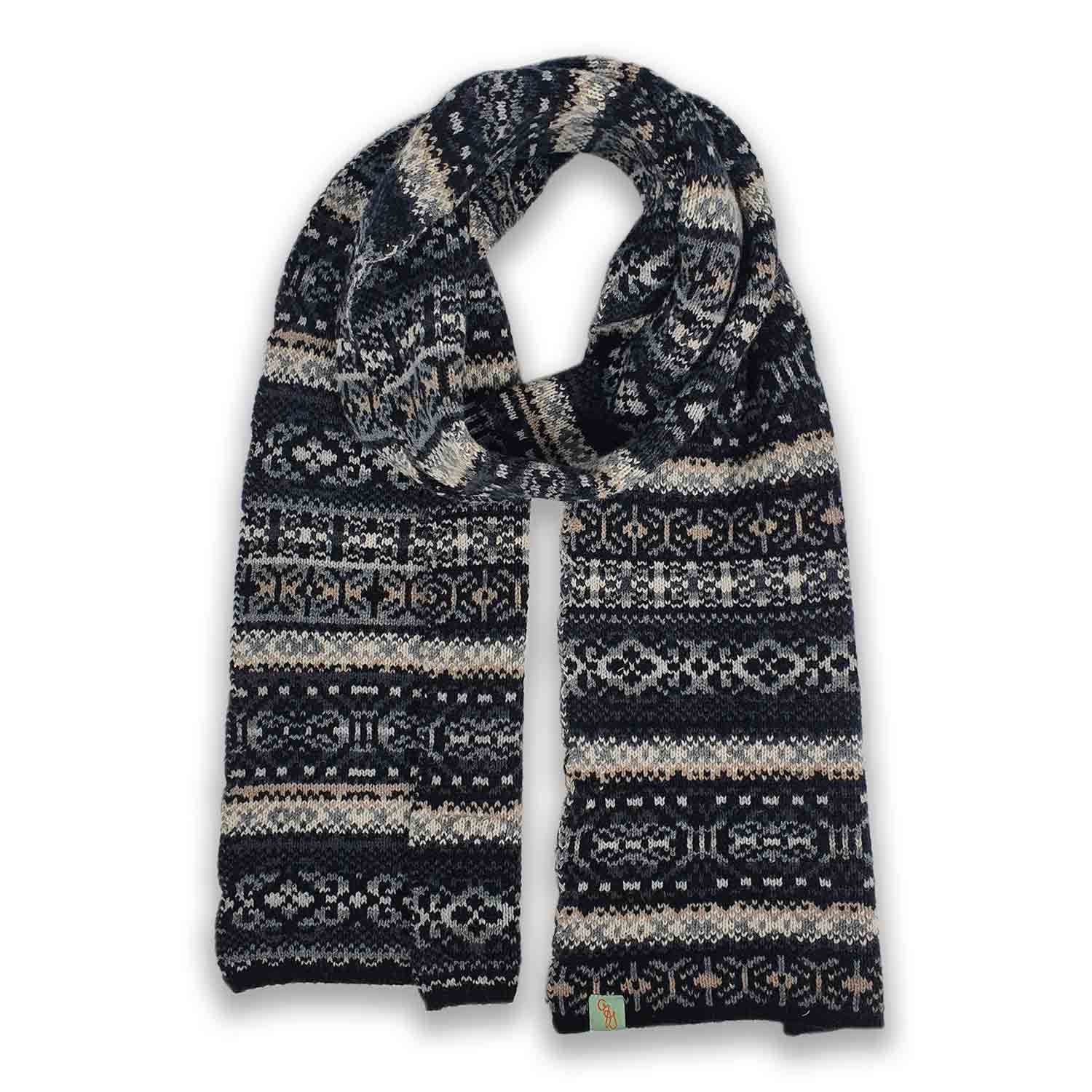 Otto & Spike Women's Neutrals / Black Scarves - Irish Twist - Stormy In Black
