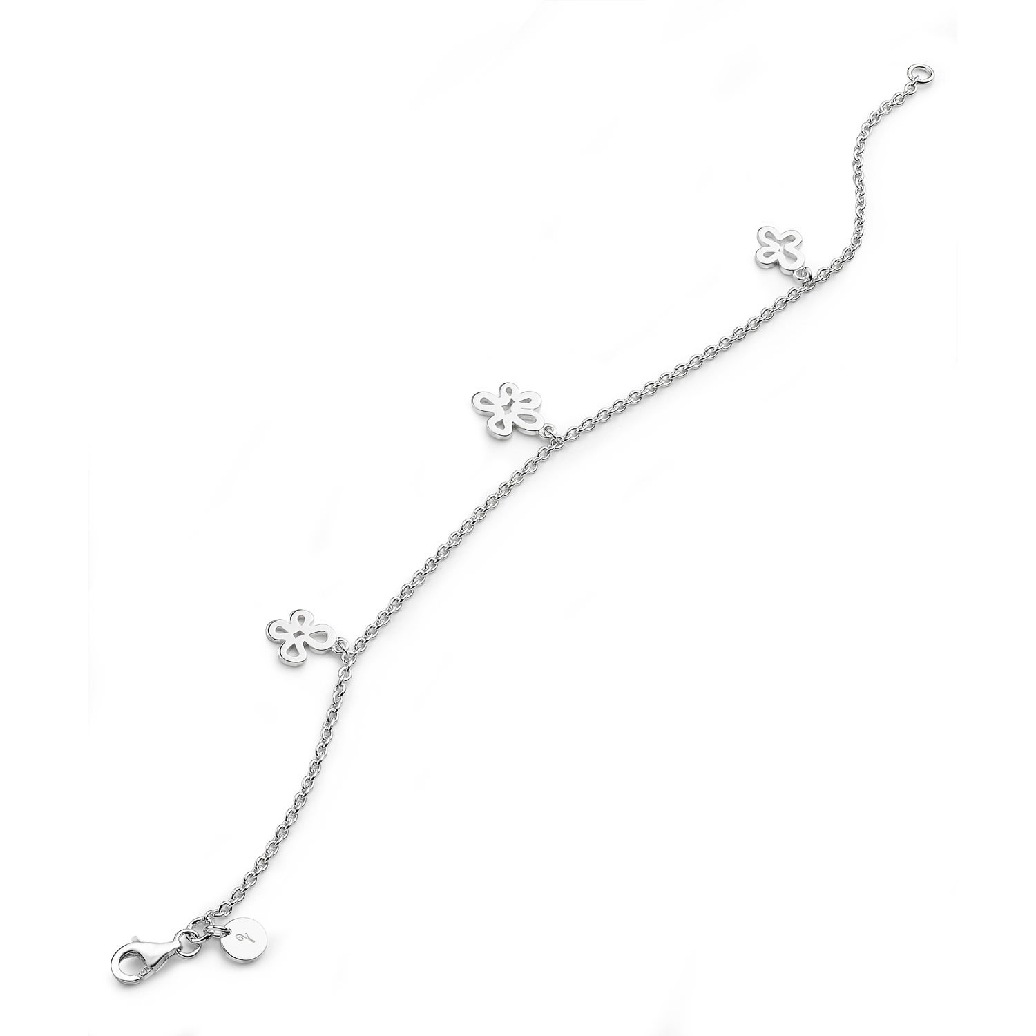 Lucy Quartermaine Women's Solid Sterling Silver Open Splash Bracelet
