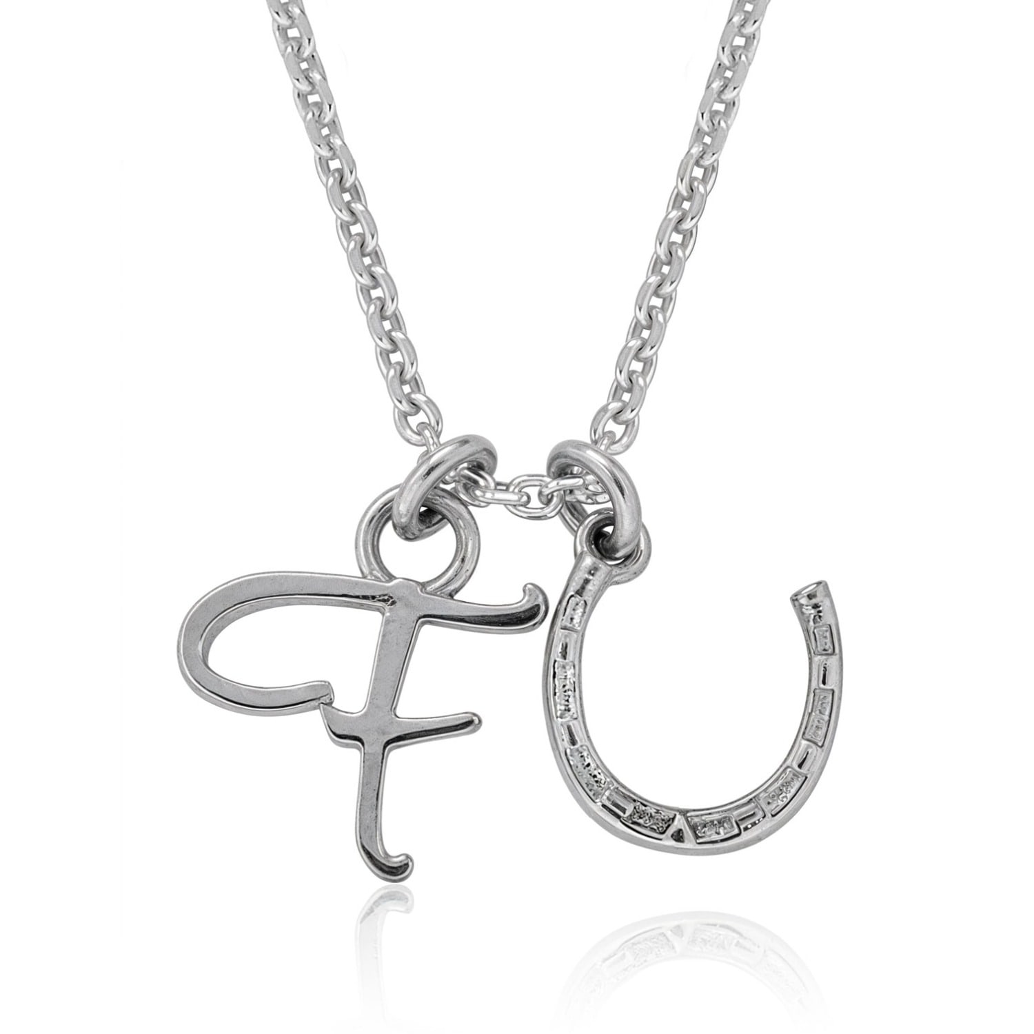 Cartography Men's Go Luck Yourself - Eff'n Horseshoe Necklace In Sterling Silver
