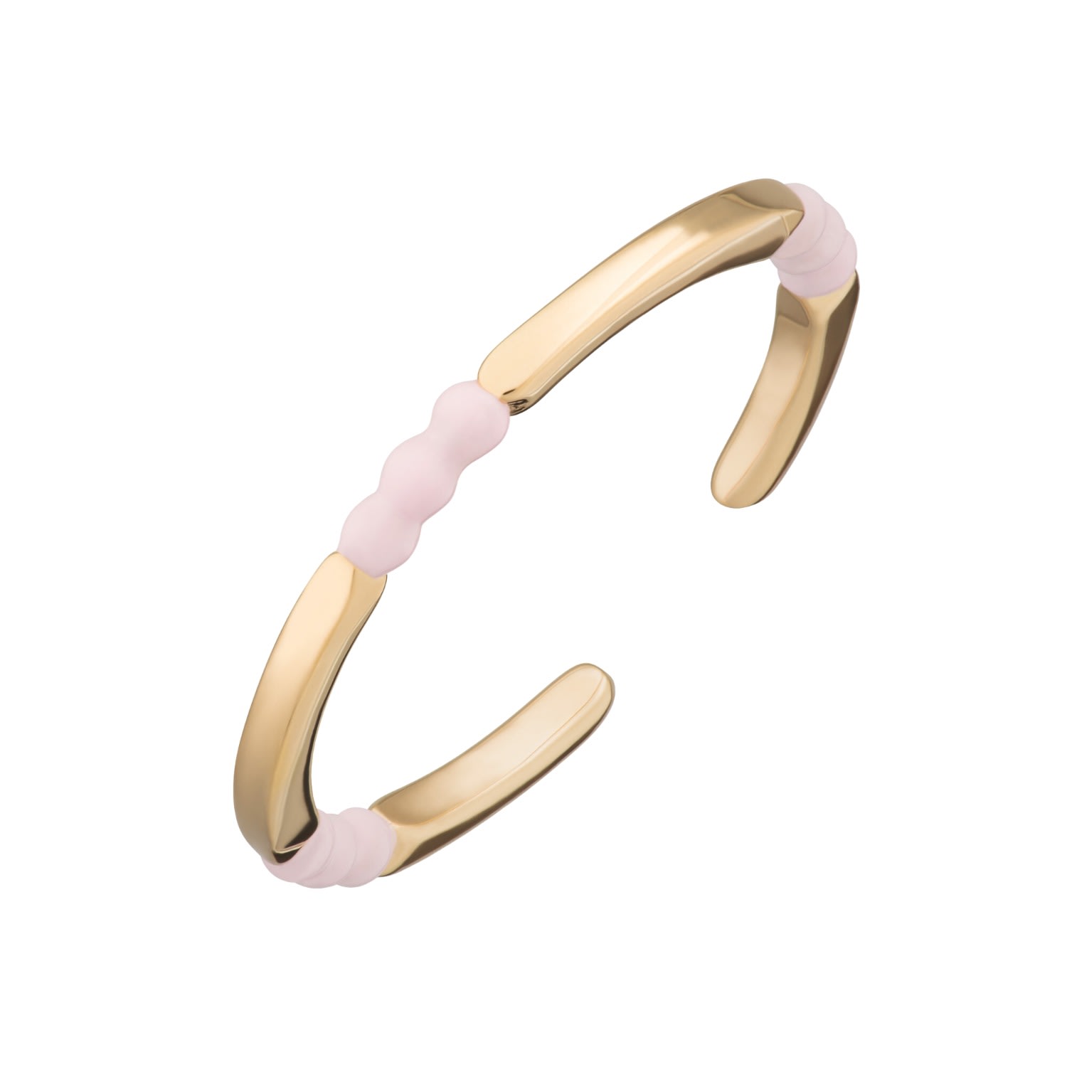 Women’s Gold / Pink / Purple Gold Plated Enamel Dot Stacking Ring - Pink Lily Charmed