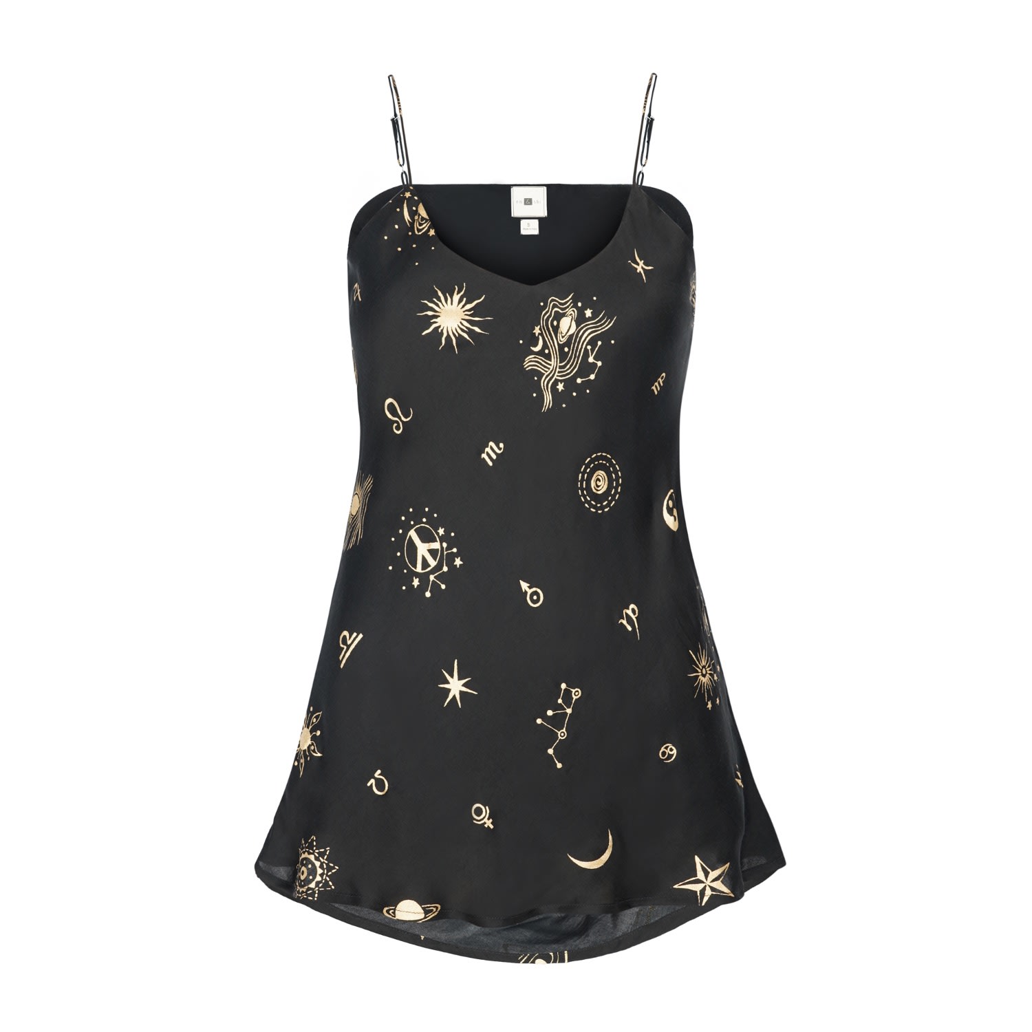 Em & Shi Women's Black Cosmic Slip Top