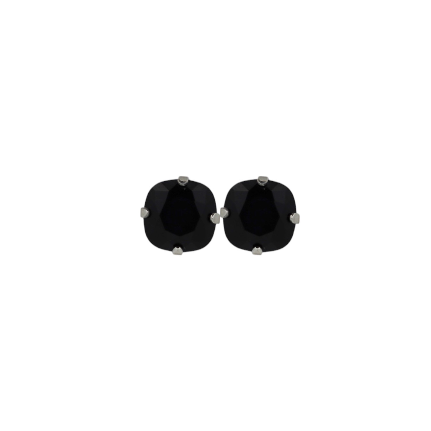Vickisarge Women's The Large Black Stud In Platinum