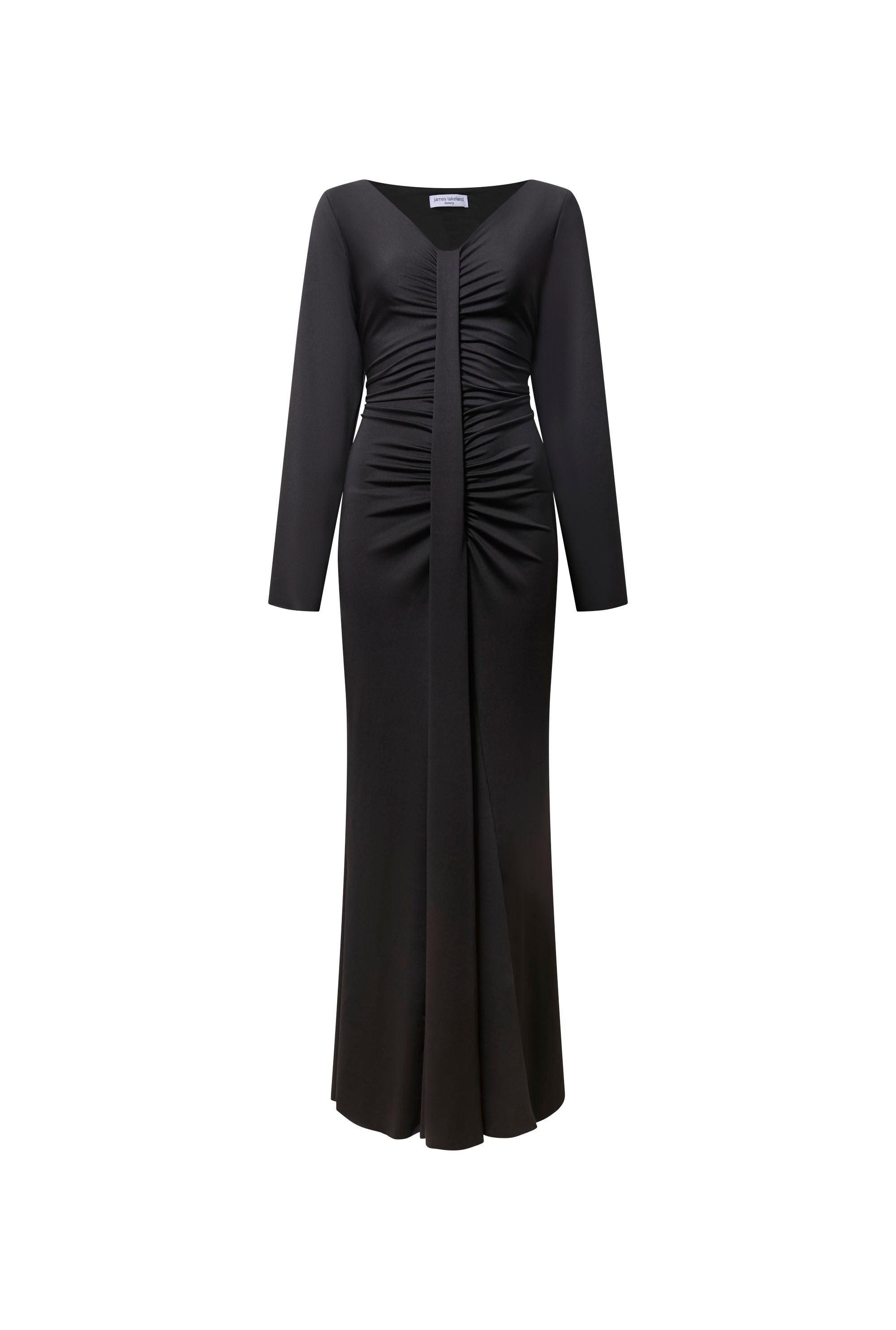 James Lakeland Women's Black Sculpted Maxi Dress In Gray