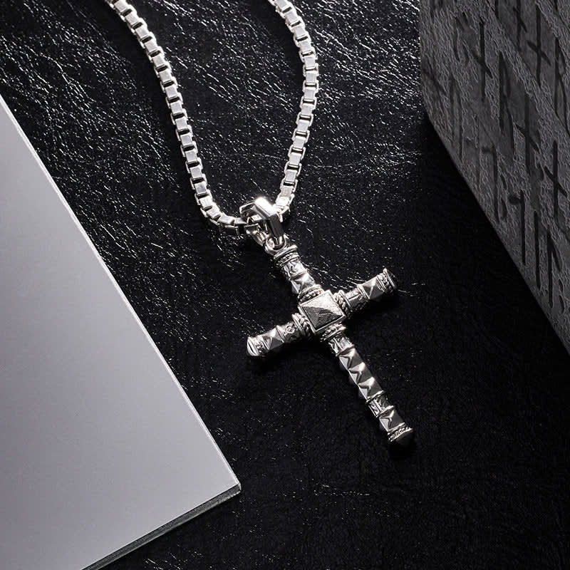 Meteorite store cross pendant