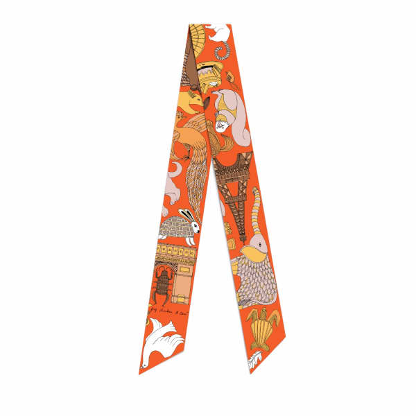 Pig, Chicken & Cow Paris Orange Twilly In Orange