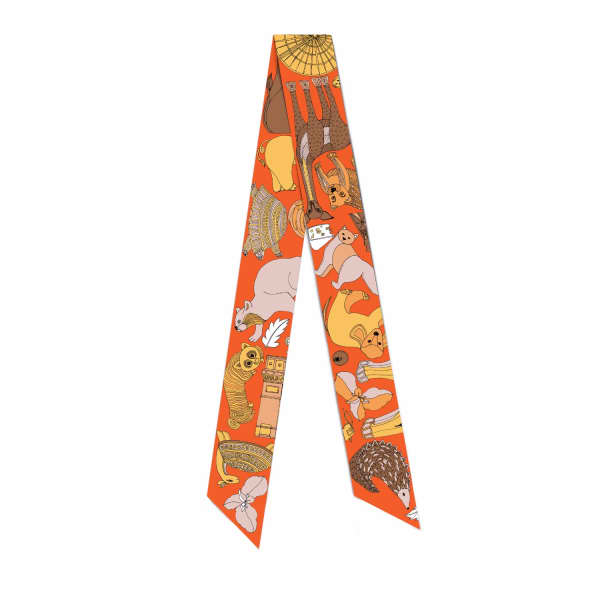 Pig, Chicken & Cow Paris Orange Twilly In Orange