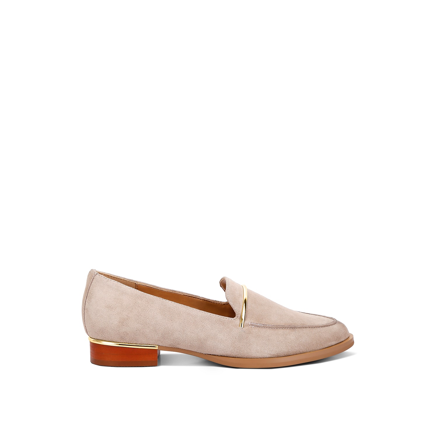Rag & Co Women's Neutrals Paulina Taupe Suede Slip-on Loafers In Brown