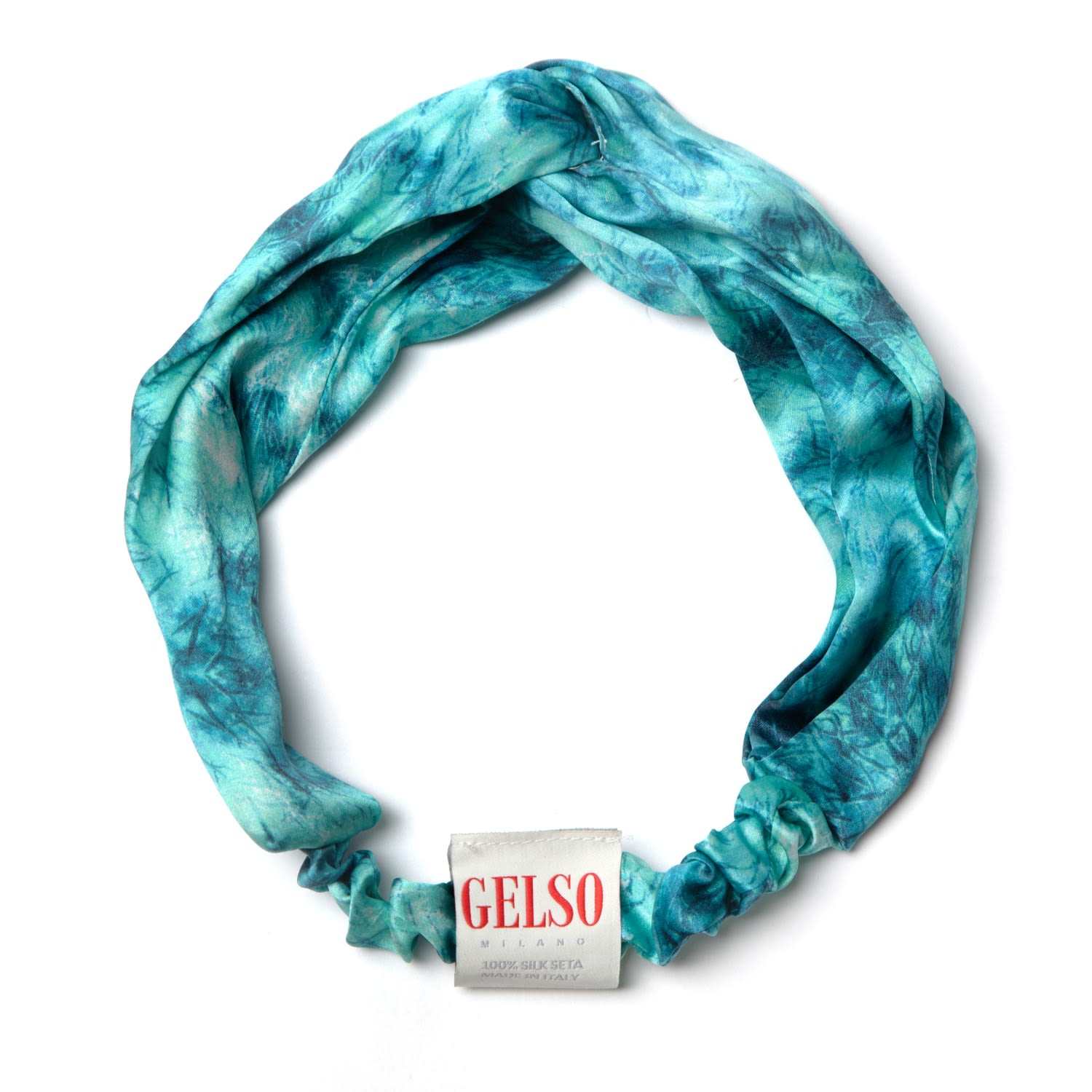 Women’s Blue Celestial 100% Silk Hairband Gelso Milano