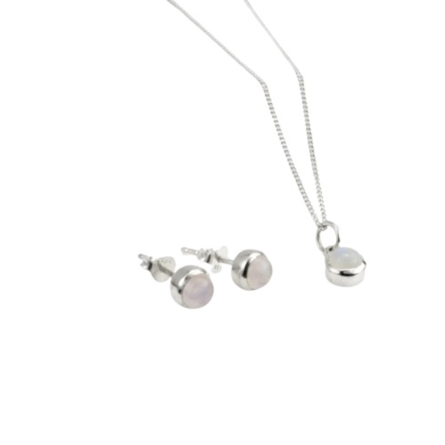 Women’s Silver / White June Birthstone Jewellery Set In Sterling Silver - Moonstone The Jewellery Store London