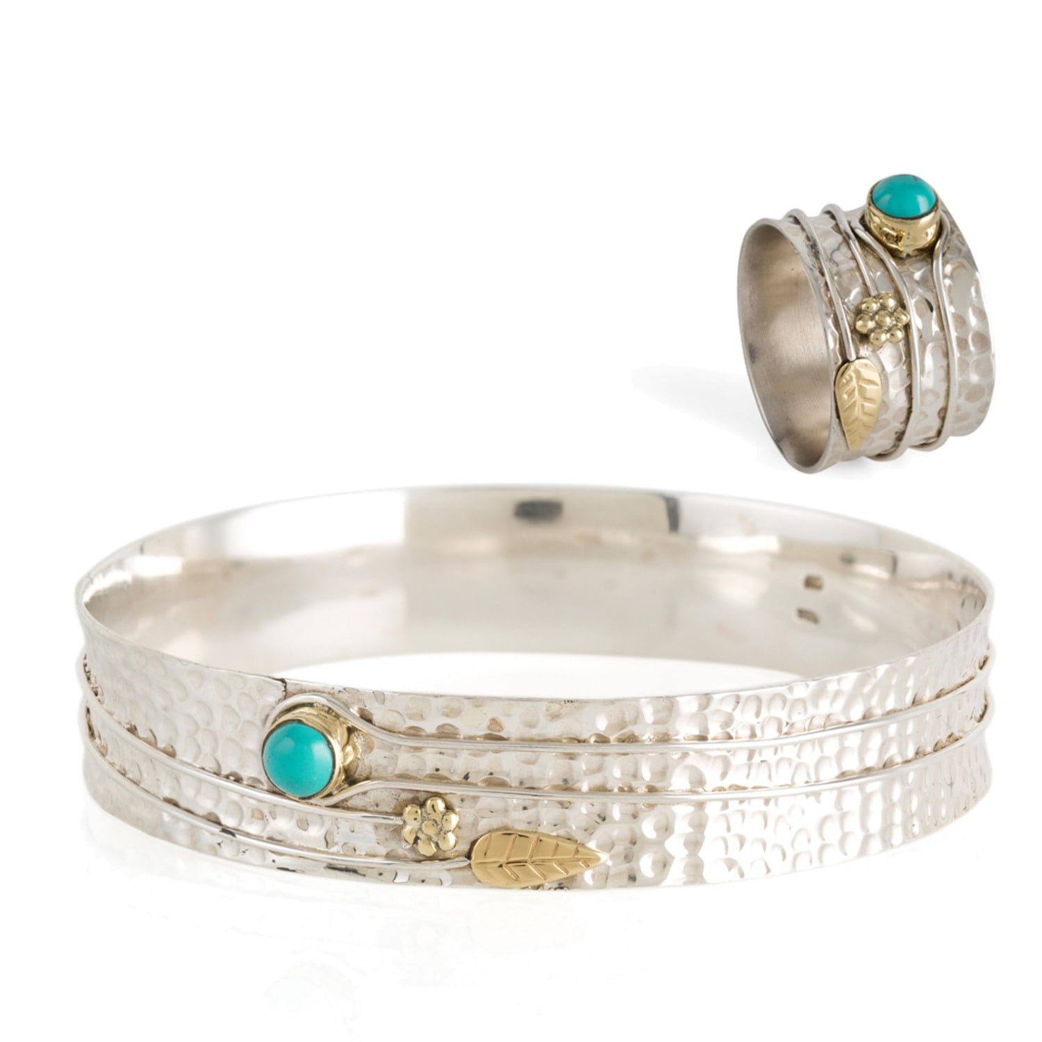 Charlotte's Web Jewellery Women's Blue Secret Garden Silver Ring & Bangle Gift Set - Turquoise In Blue