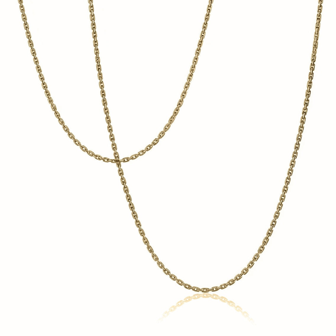 Cartography Men's Golden Thread - Solid 14k Gold Necklace