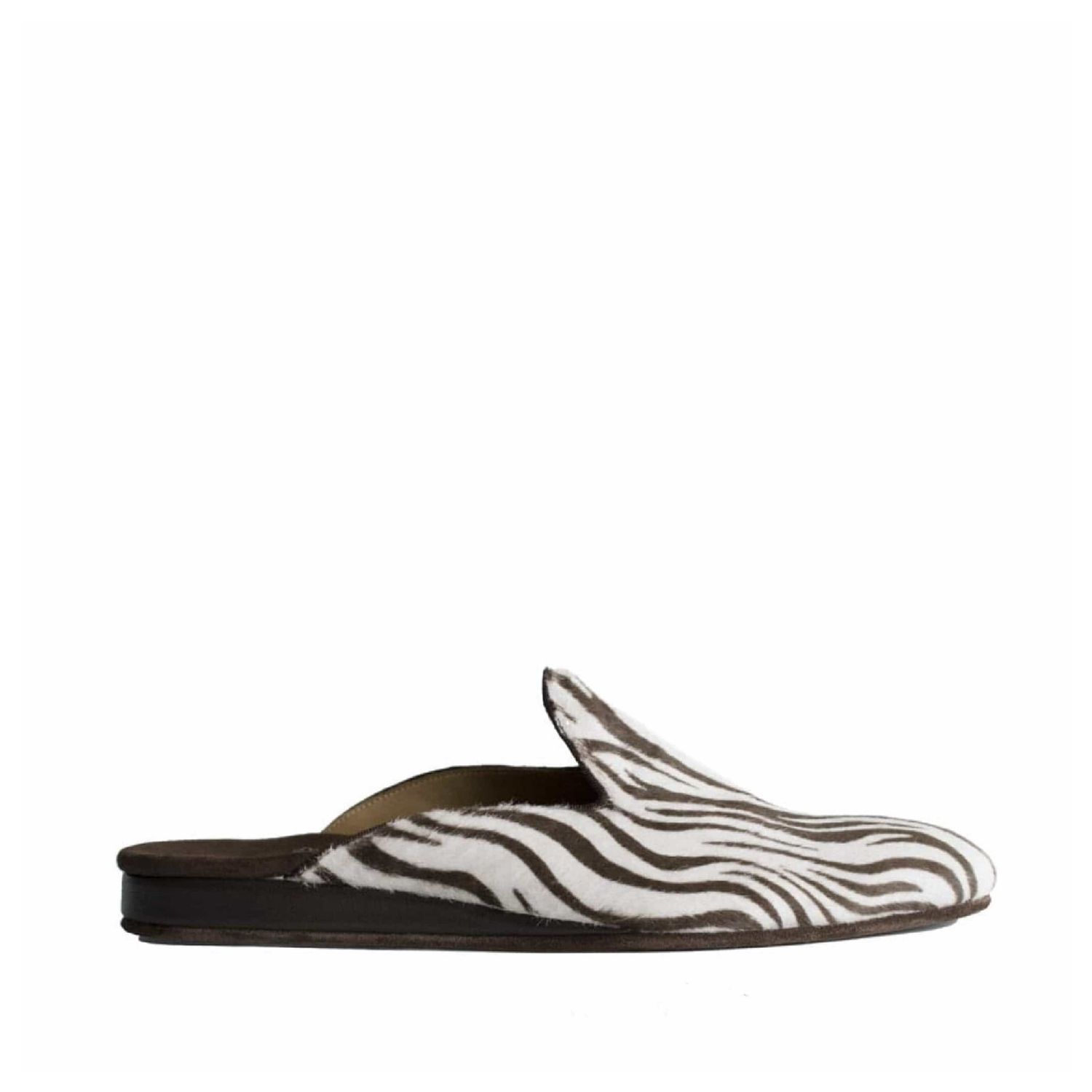 Mariano Shoes Men's White / Brown Pony Slipper Brown In White/brown